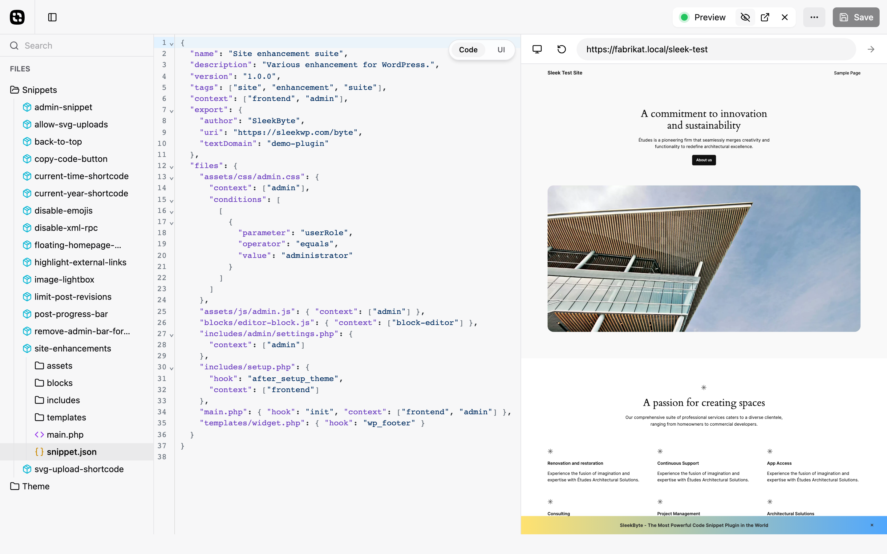 Editor Preview