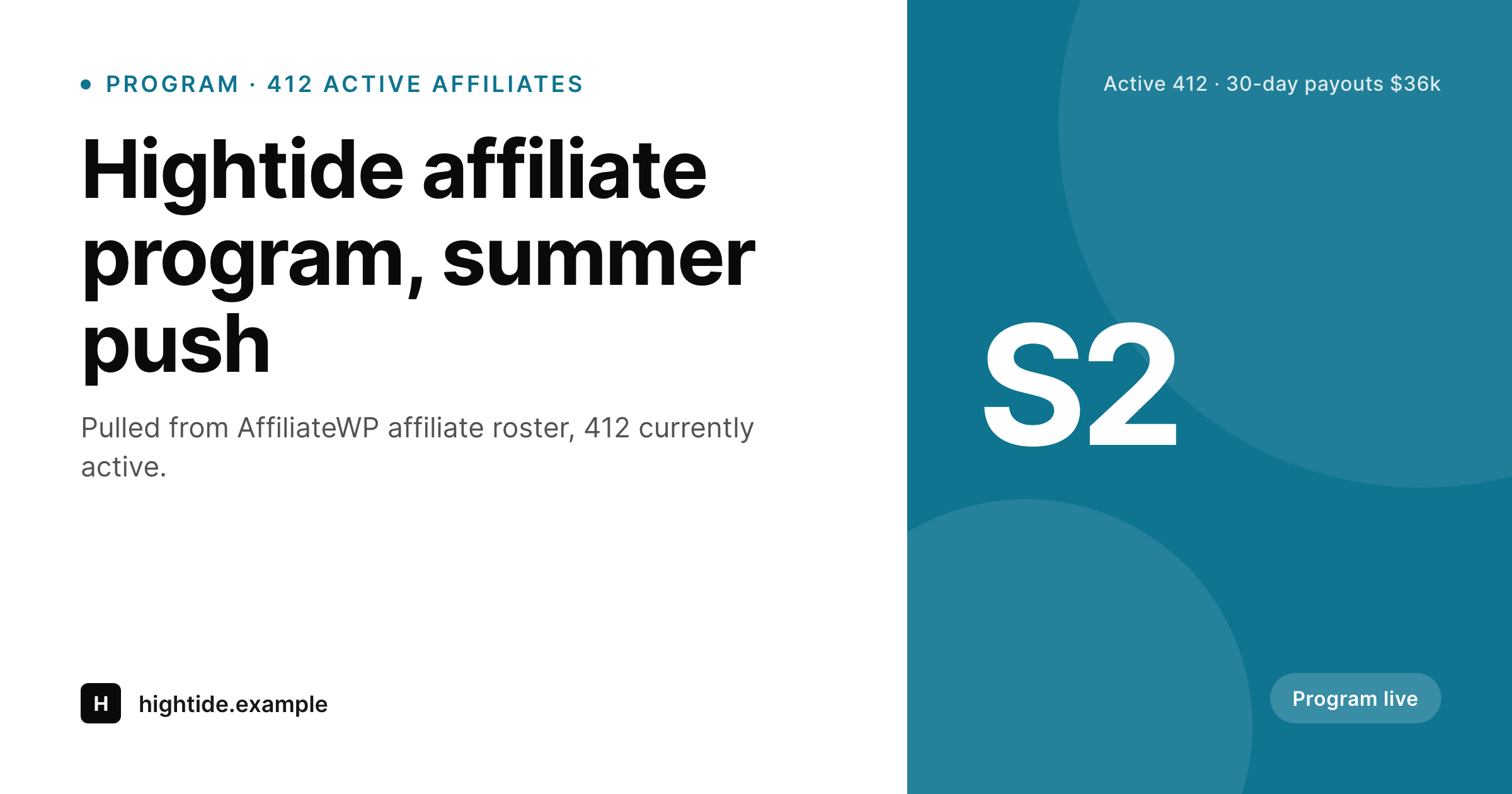 SleekPixel example output for AffiliateWP