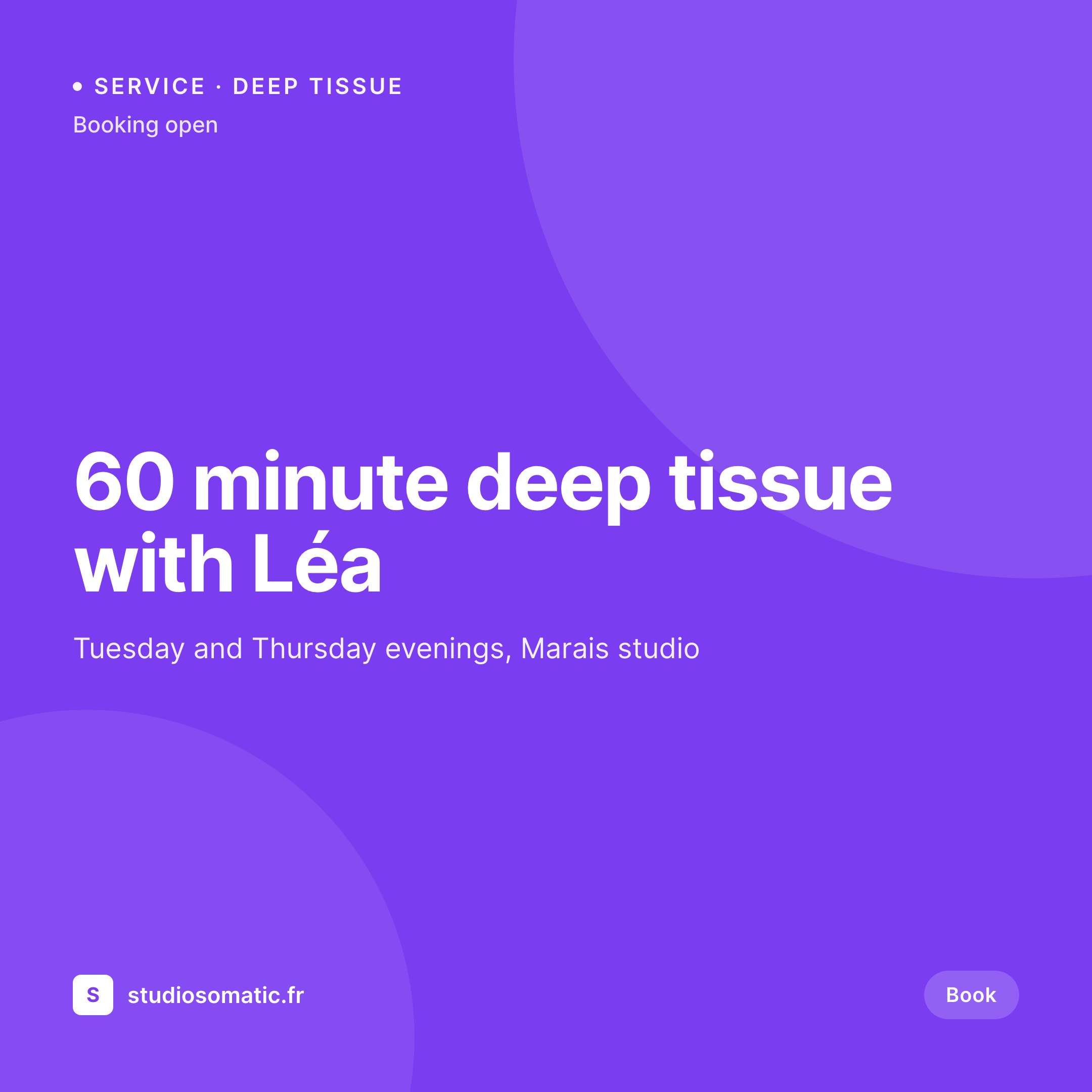 SleekPixel example output for Amelia bookings