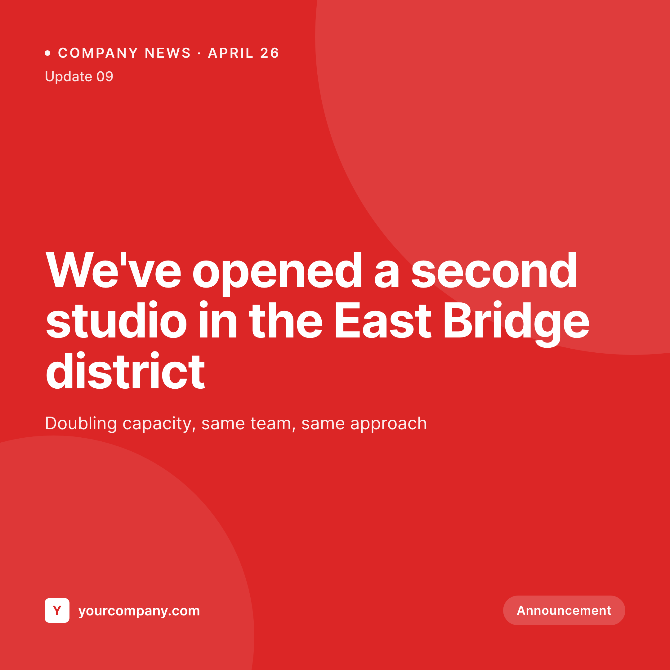 SleekPixel example output for announcement cards