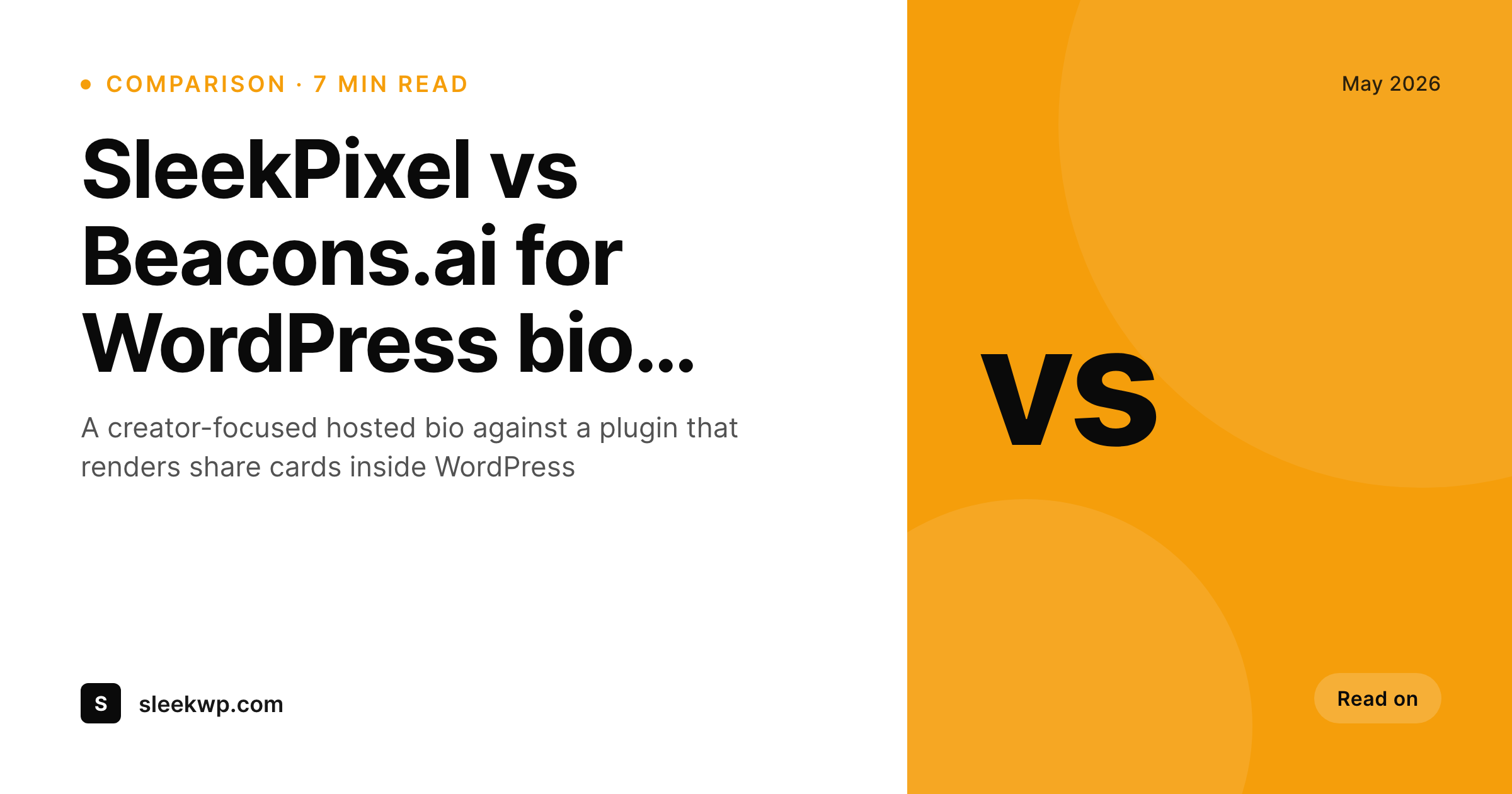 SleekPixel example output for Beacons.ai alternative for WordPress