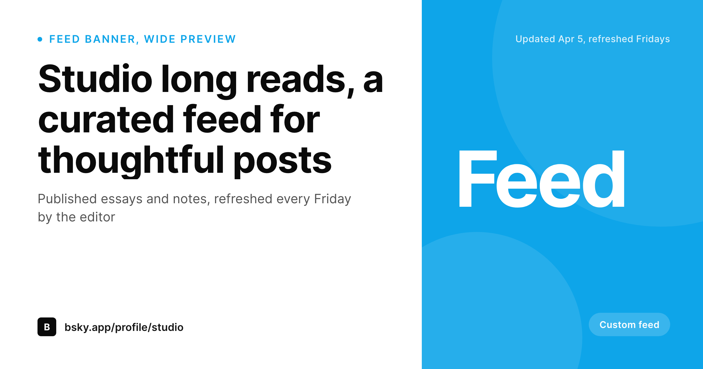 SleekPixel example output for Bluesky feed banner