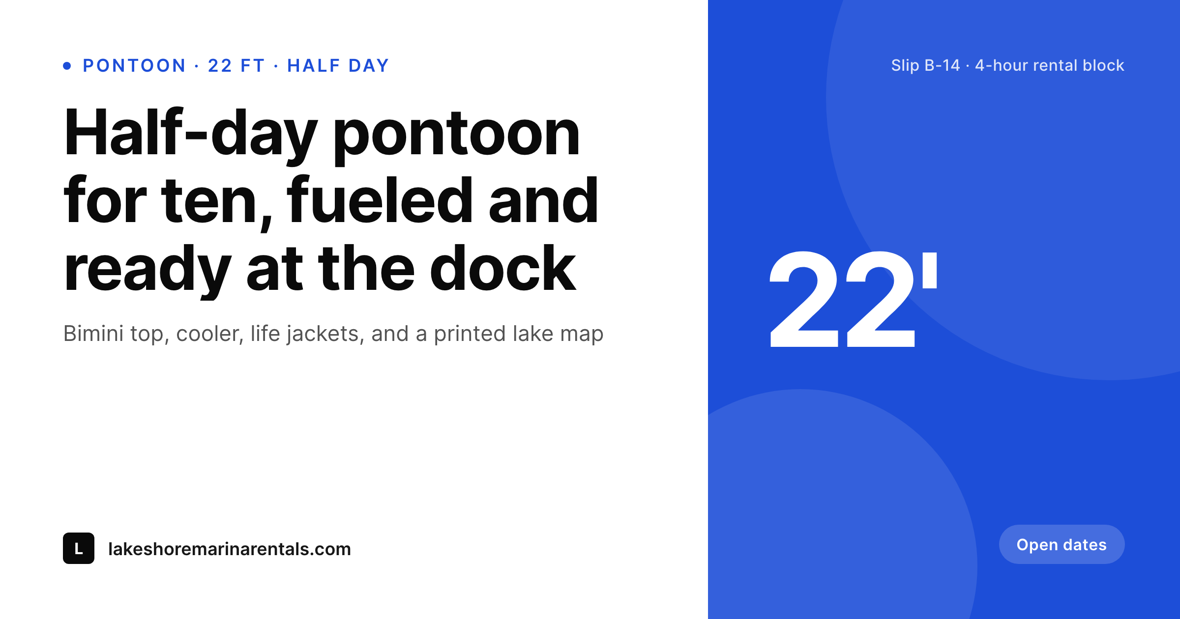 SleekPixel example output for boat rental