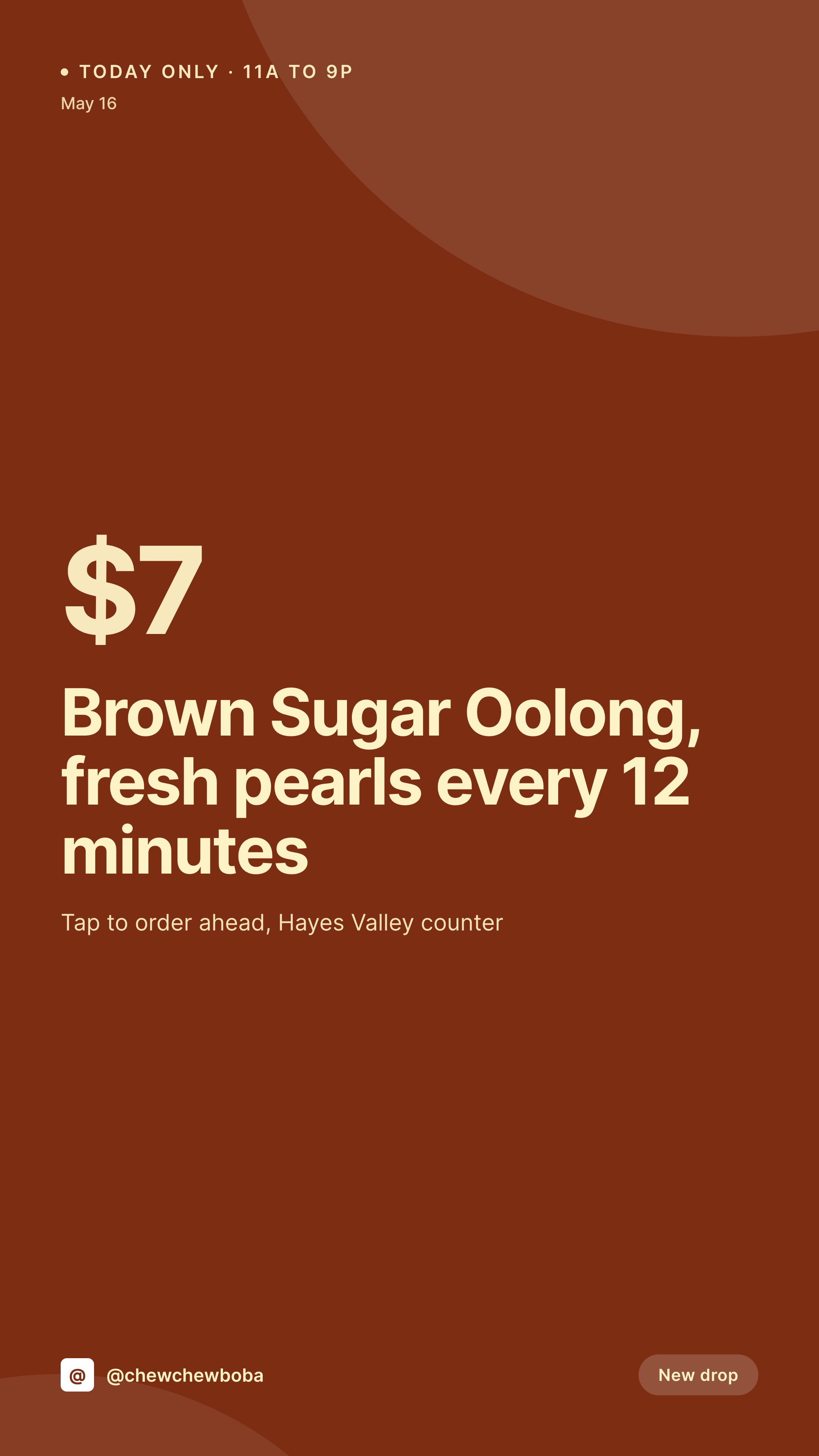 SleekPixel example output for boba tea shop