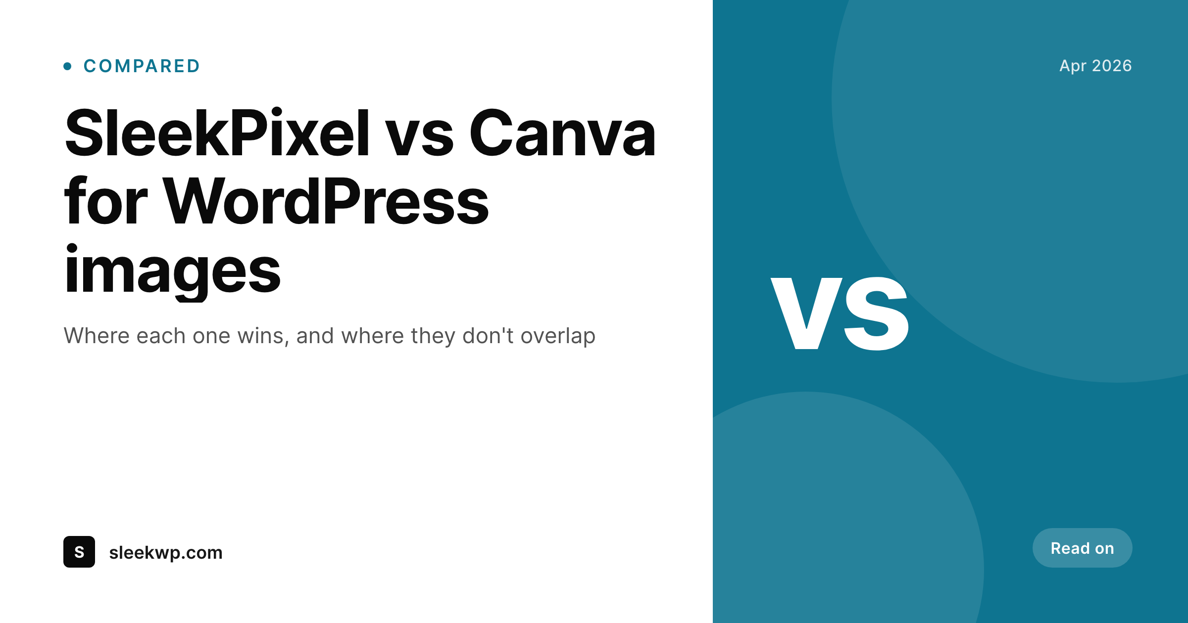 SleekPixel example output for Canva alternative for WordPress