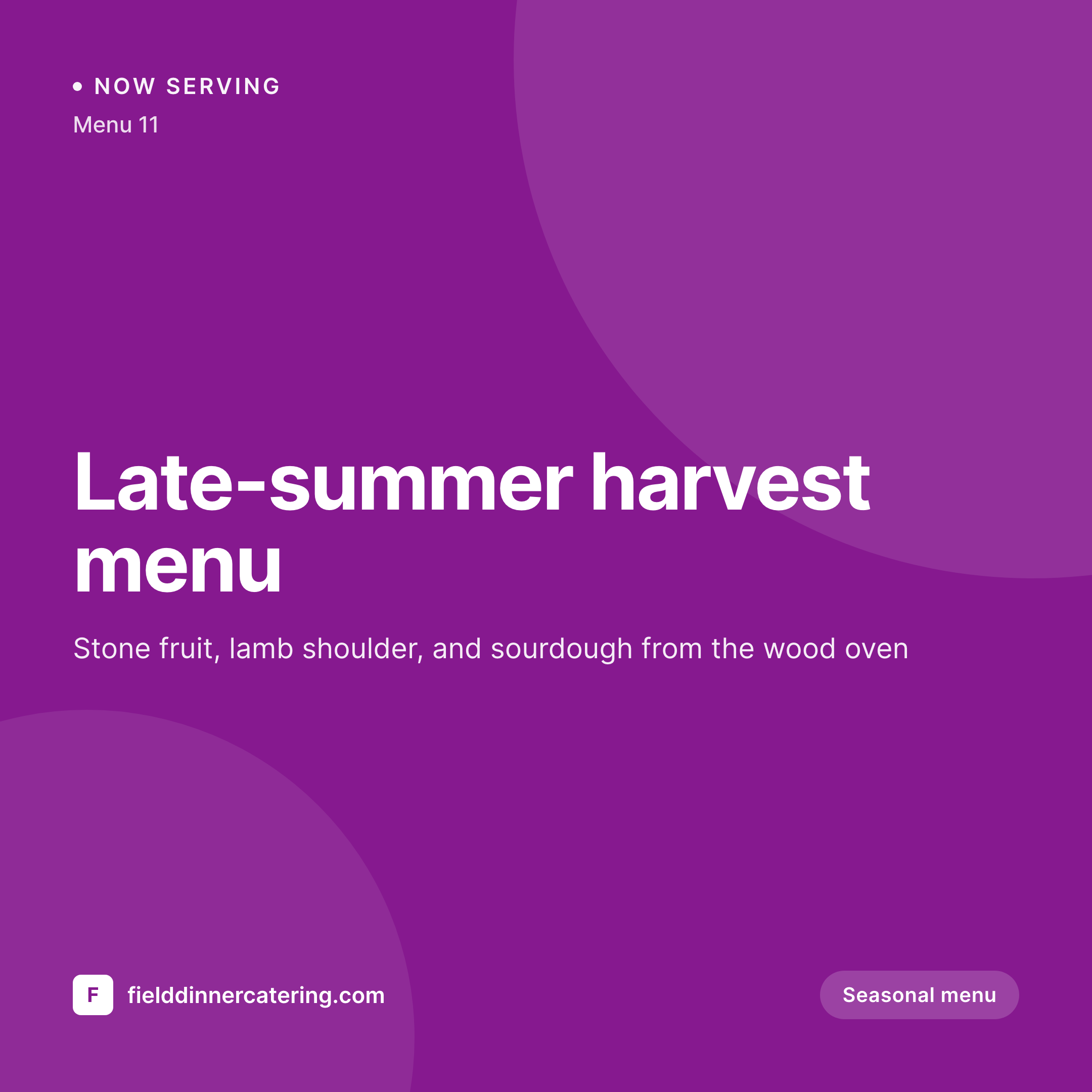 SleekPixel example output for caterers