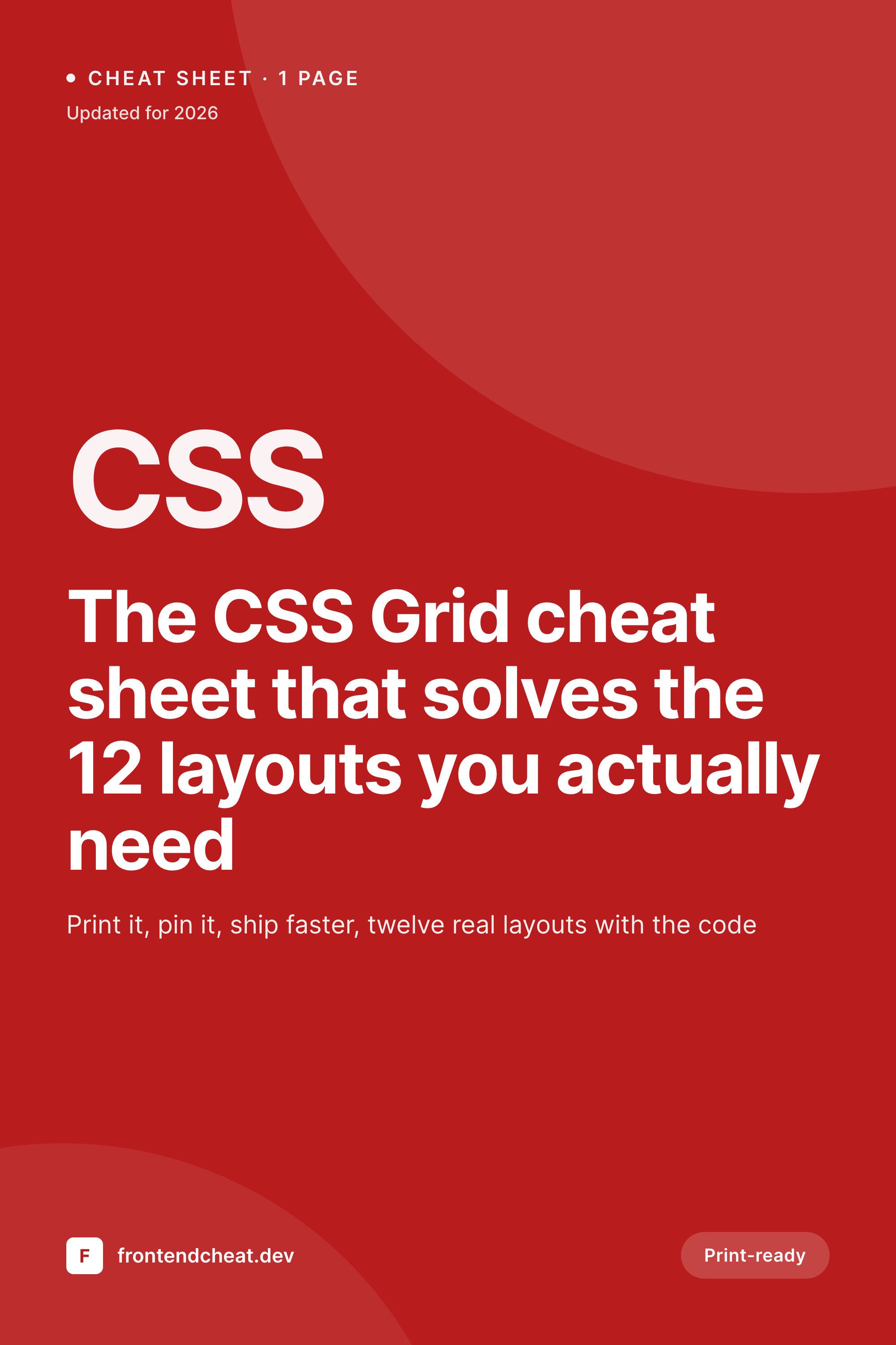 SleekPixel example output for cheat sheet card
