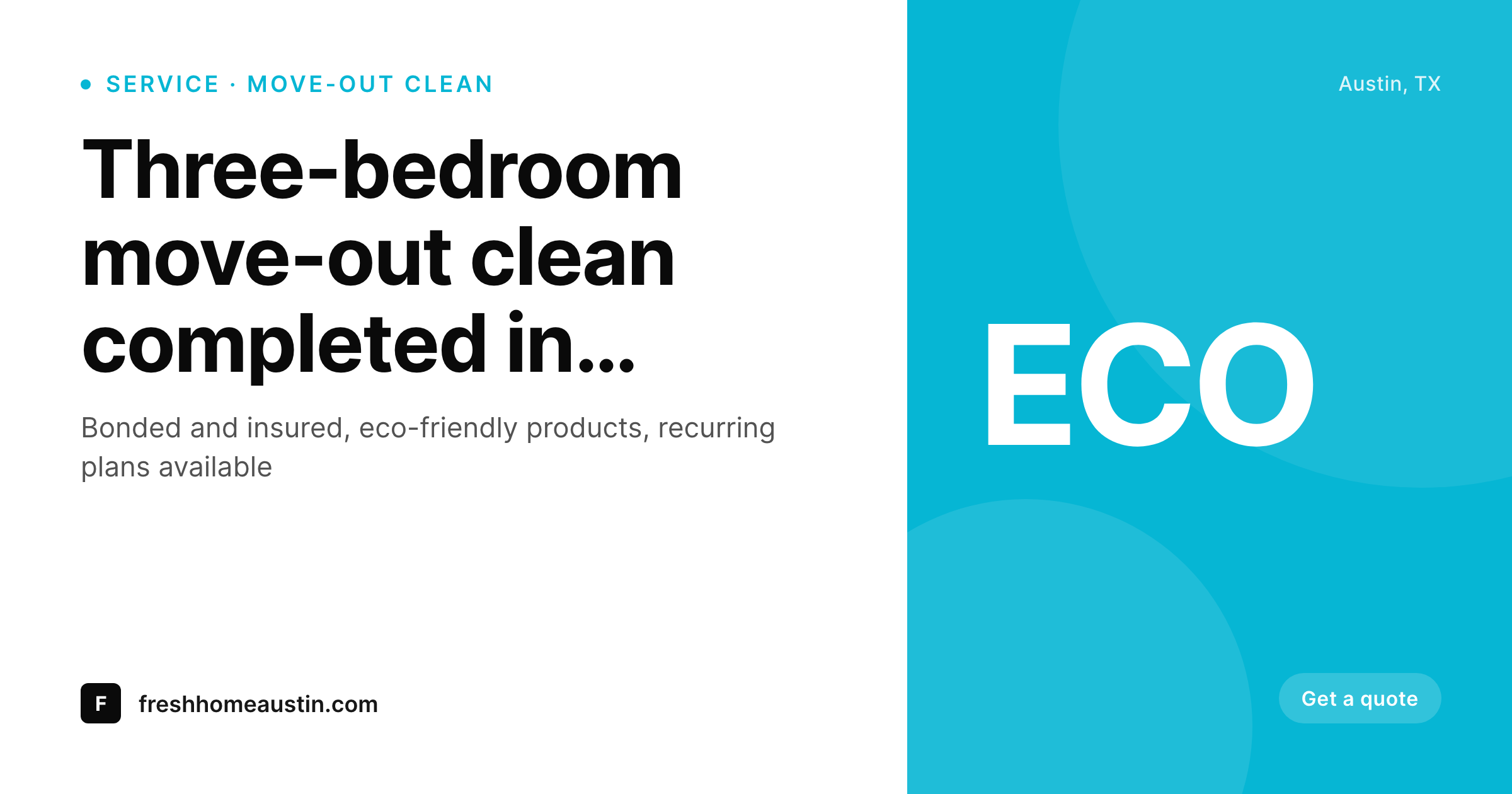 SleekPixel example output for cleaning service
