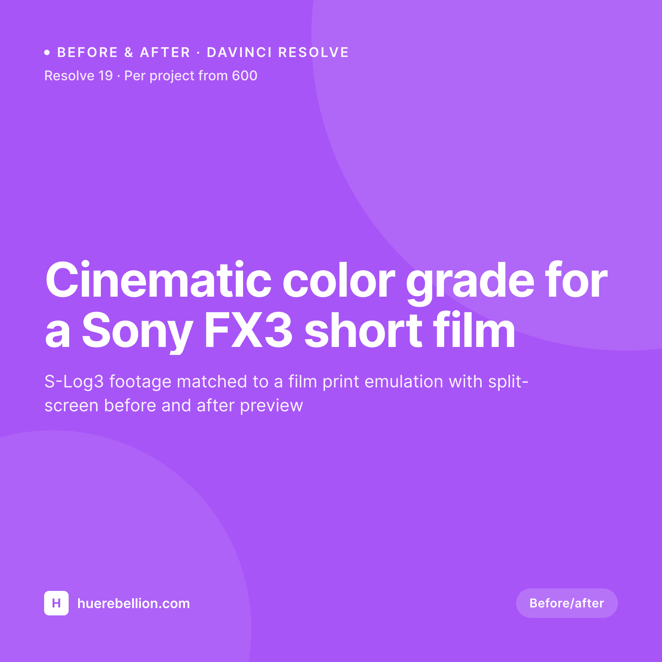 SleekPixel example output for color grader
