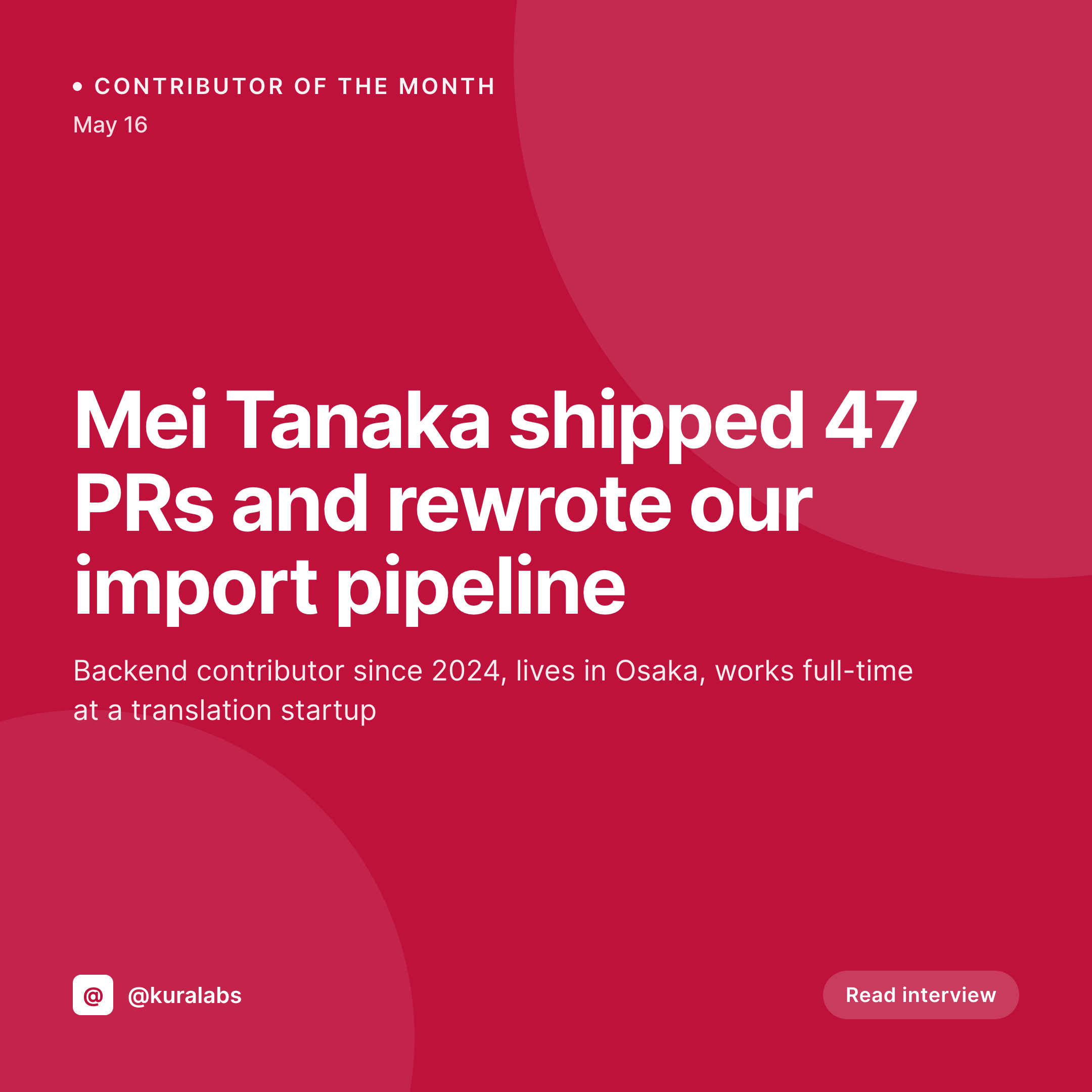 SleekPixel example output for contributor spotlight card