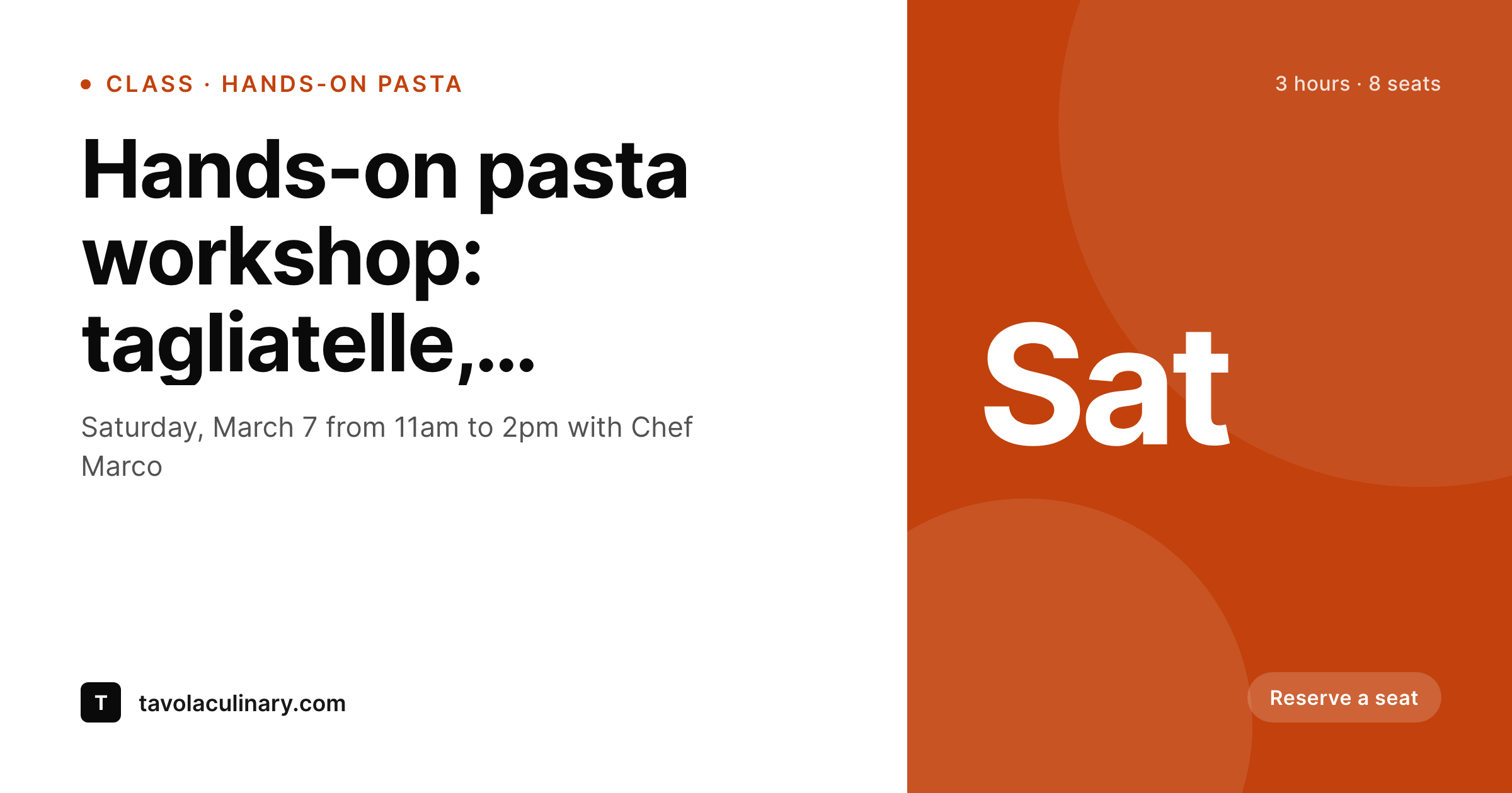 SleekPixel example output for cooking school