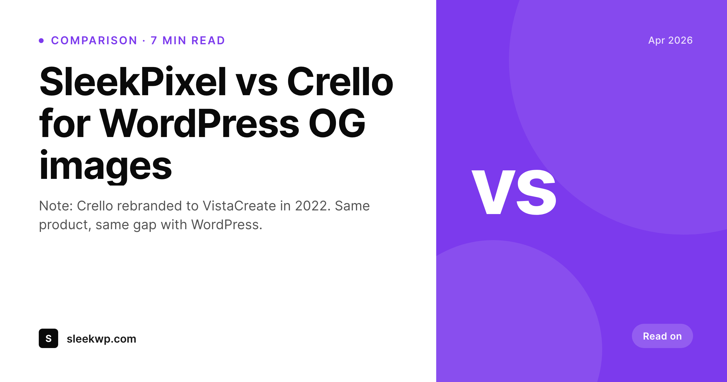 SleekPixel example output for Crello alternative for WordPress