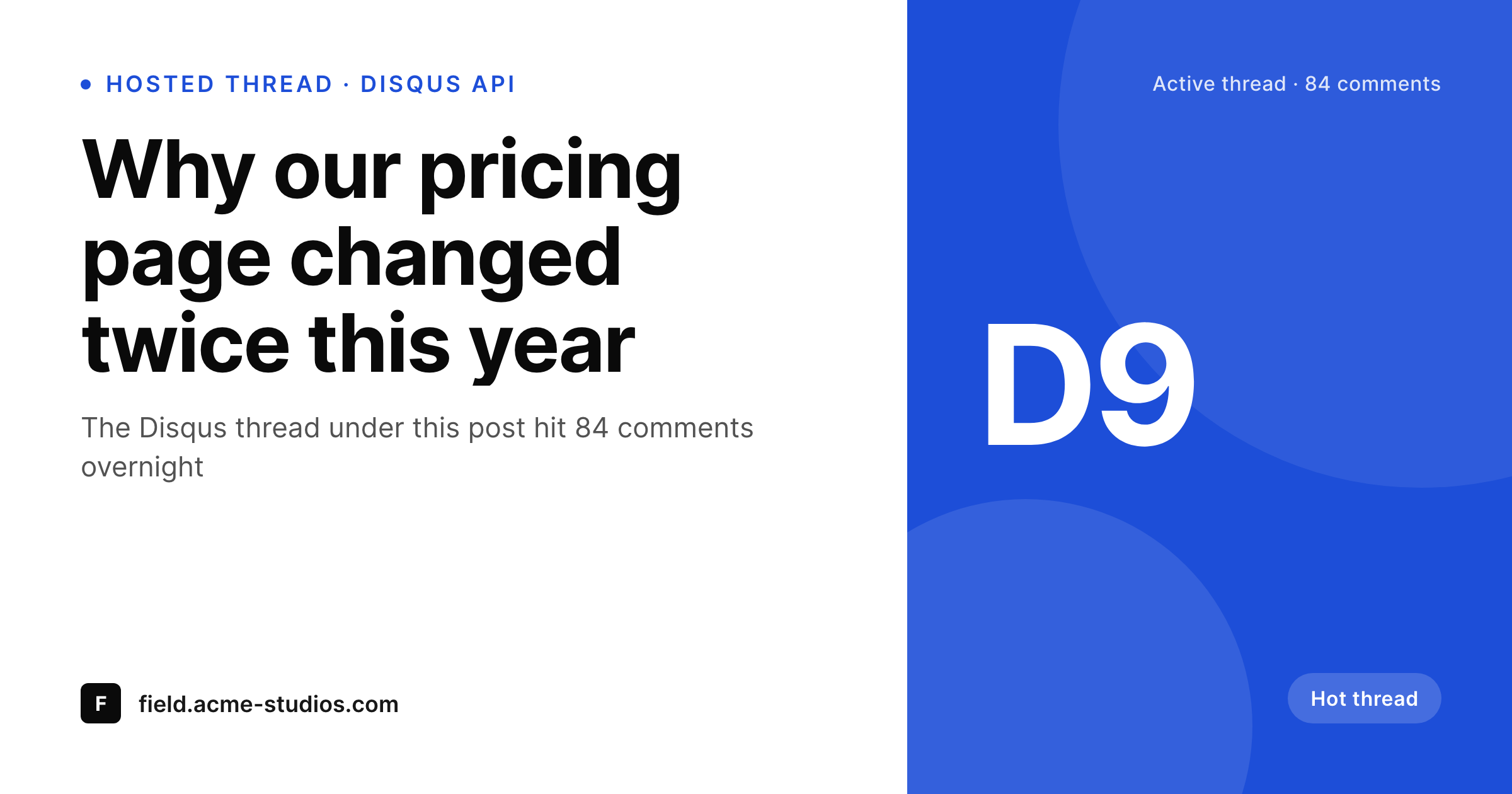 SleekPixel example output for Disqus Comment System