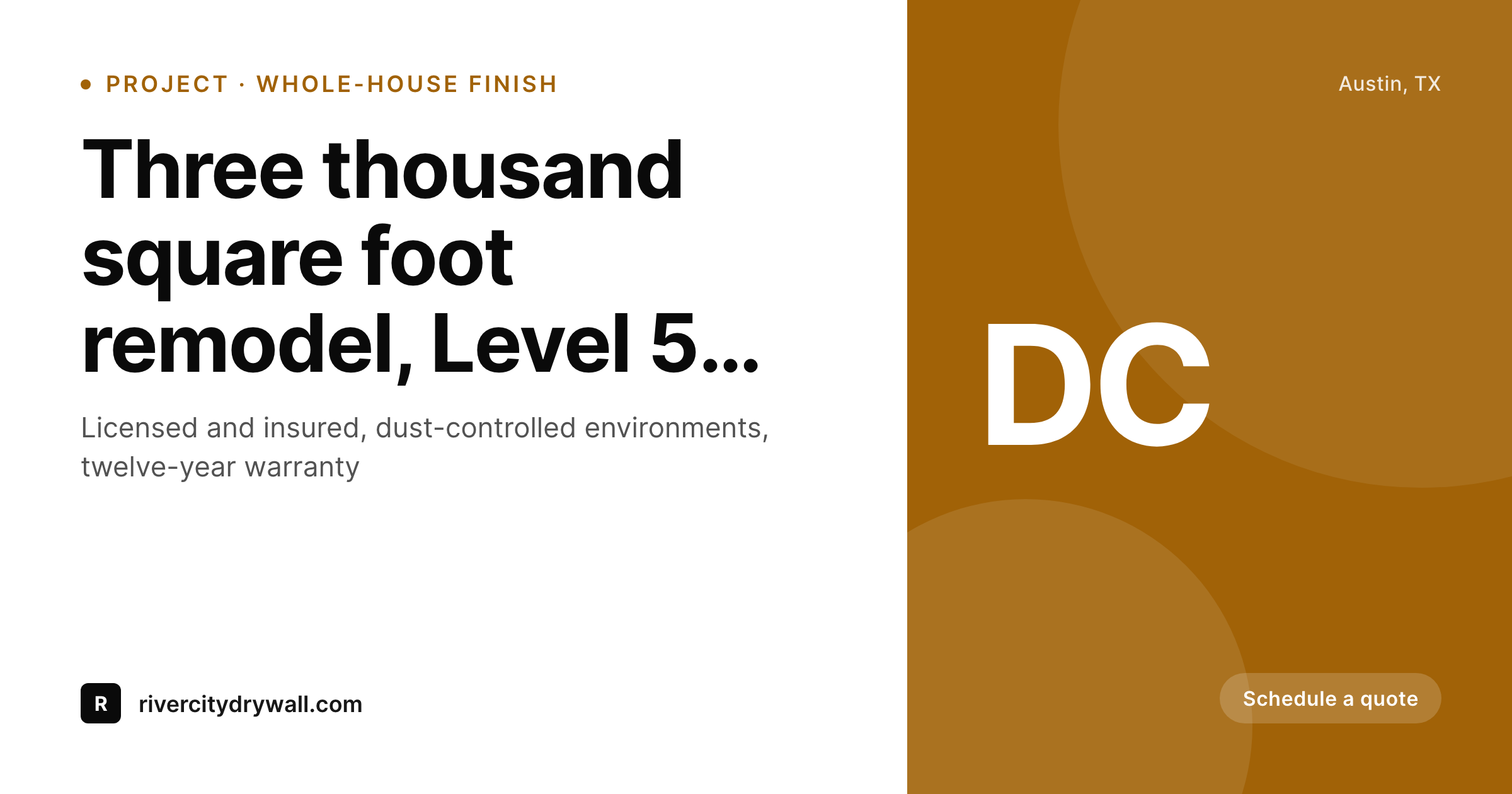 SleekPixel example output for drywall contractor