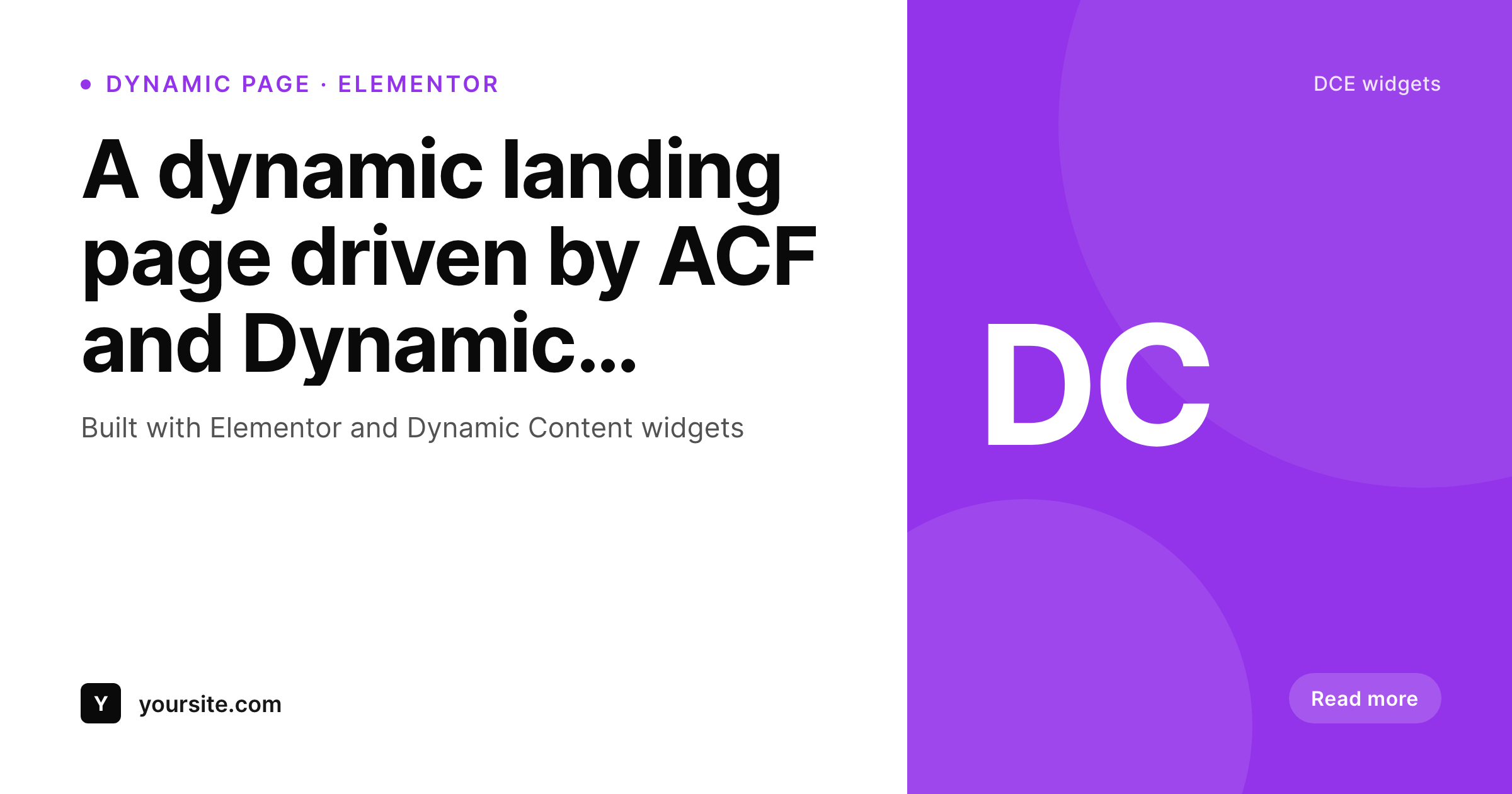 SleekPixel example output for Dynamic Content for Elementor