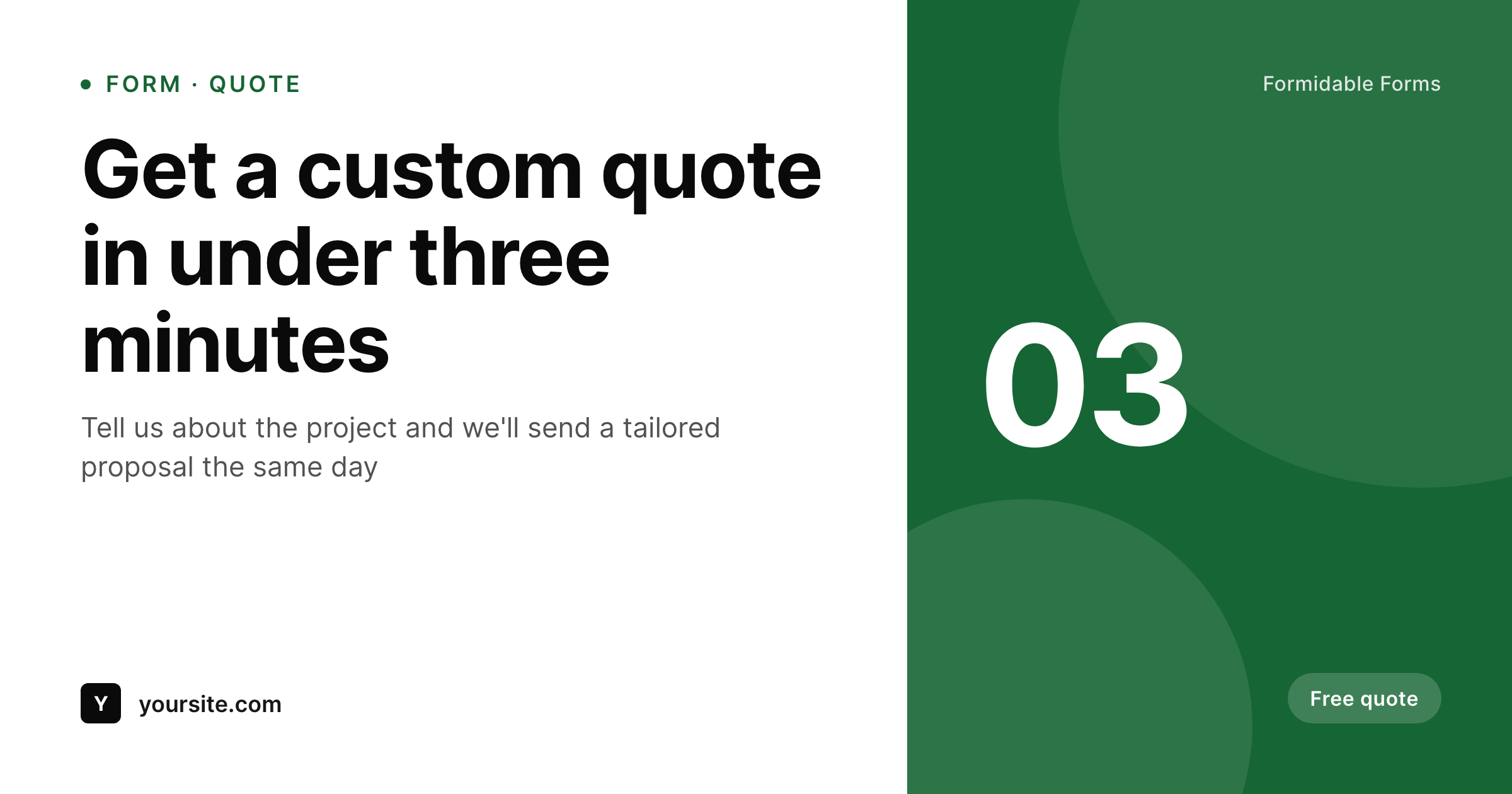 SleekPixel example output for Formidable Forms