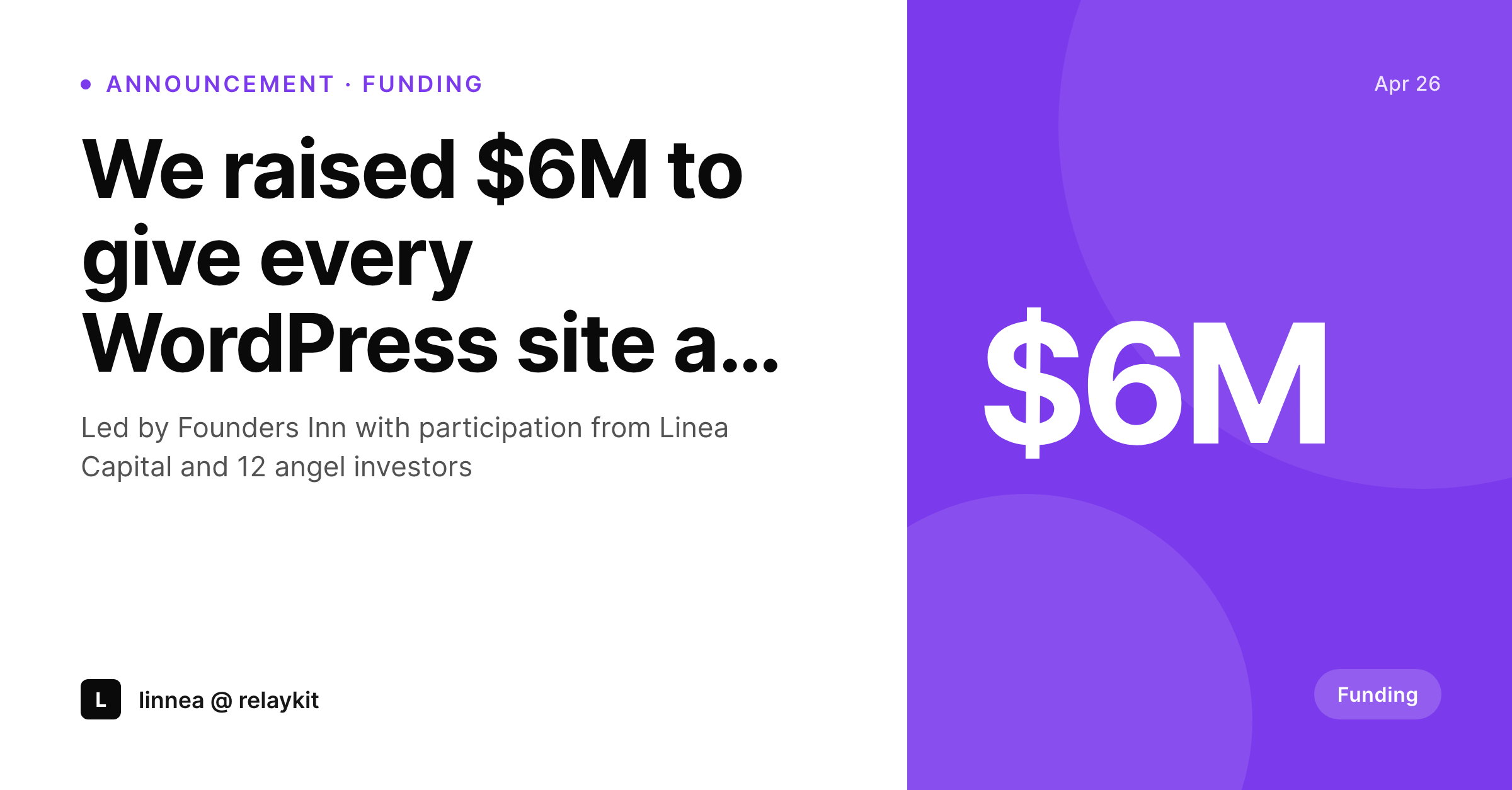 SleekPixel example output for fundraising announcement cards