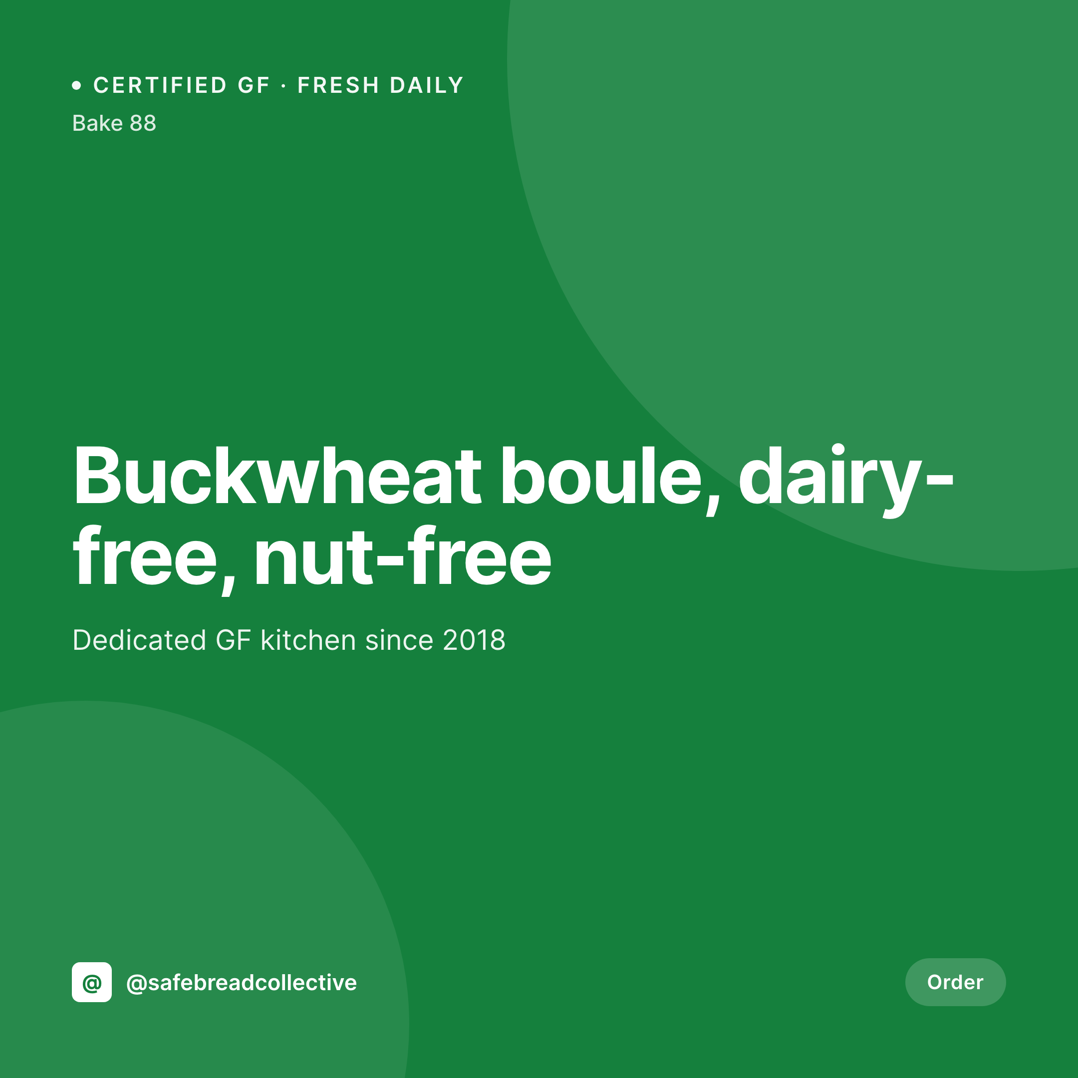 SleekPixel example output for gluten-free bakery