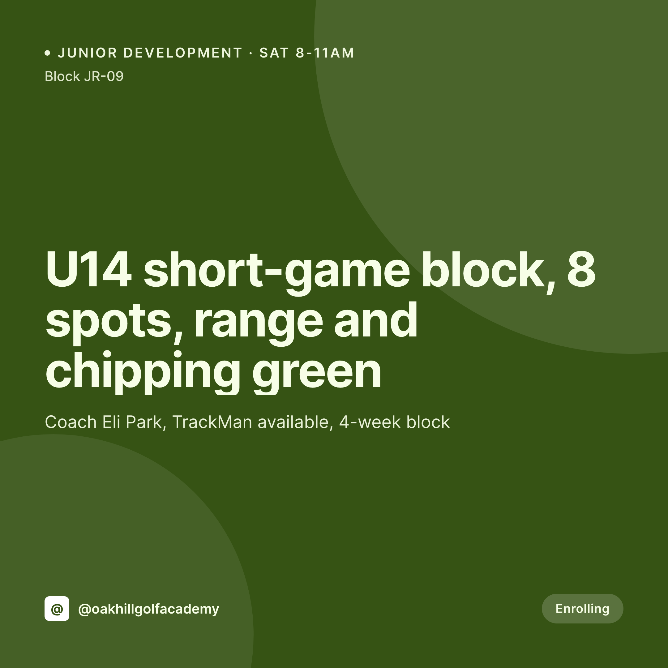 SleekPixel example output for golf academy