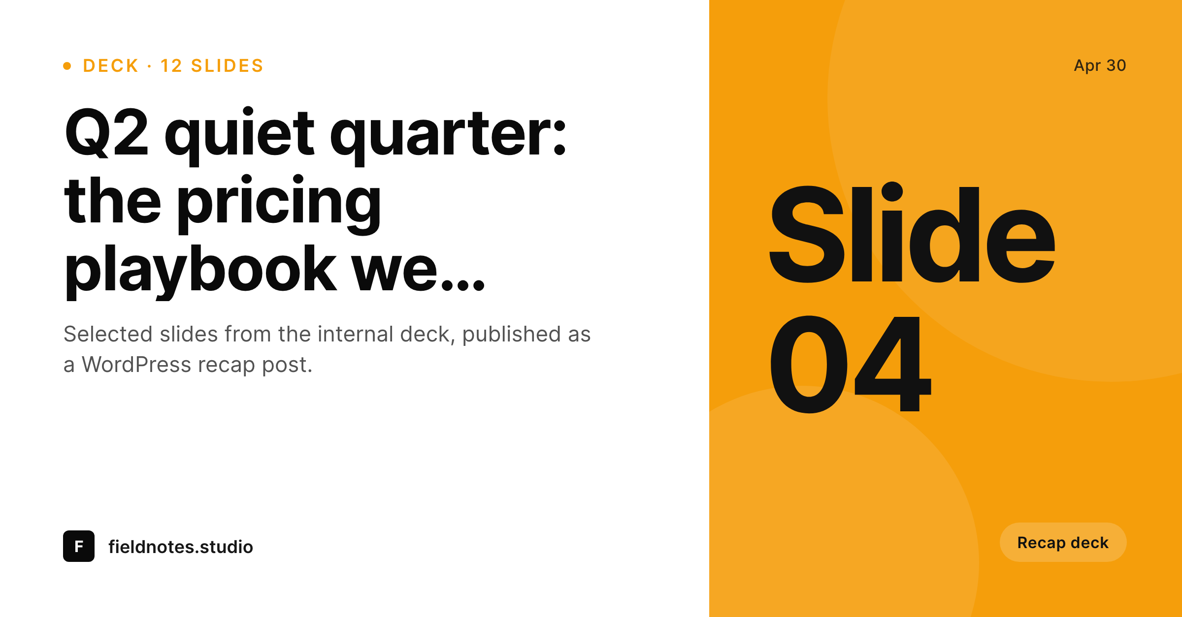 SleekPixel example output for Google Slides