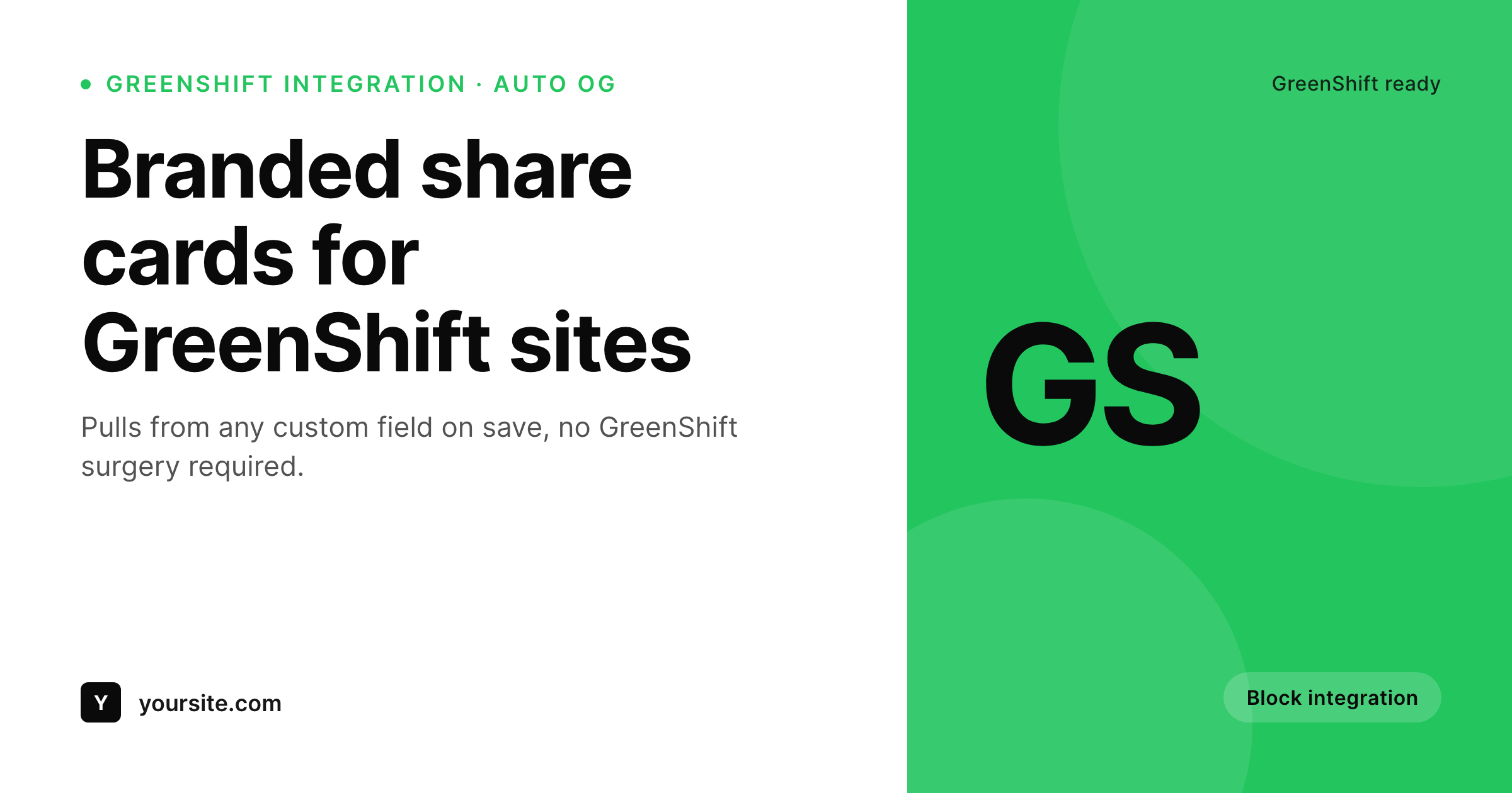 SleekPixel example output for GreenShift blocks