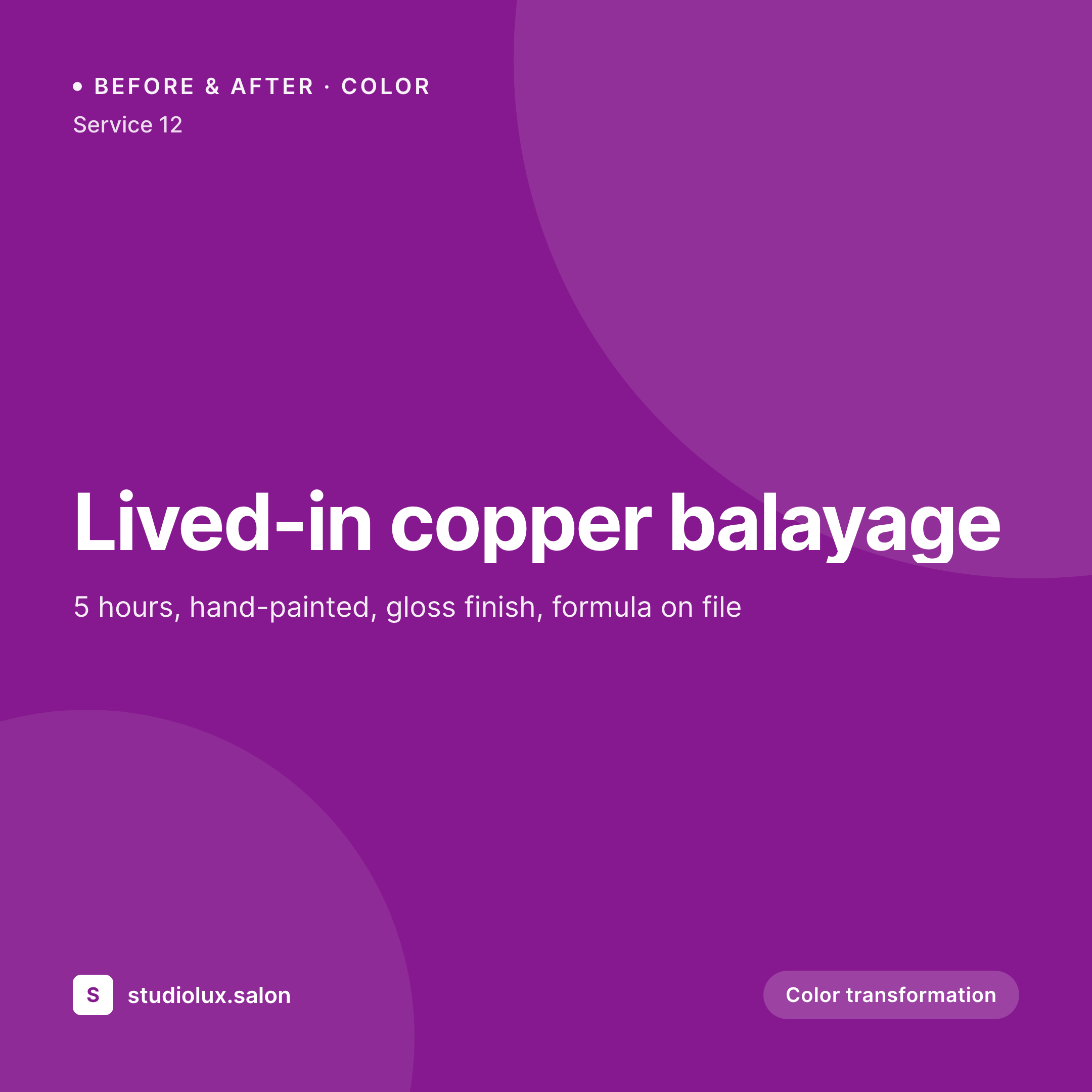 SleekPixel example output for hairstylists