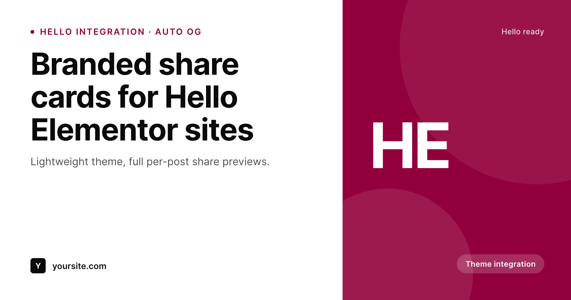 SleekPixel example output for Hello Elementor theme