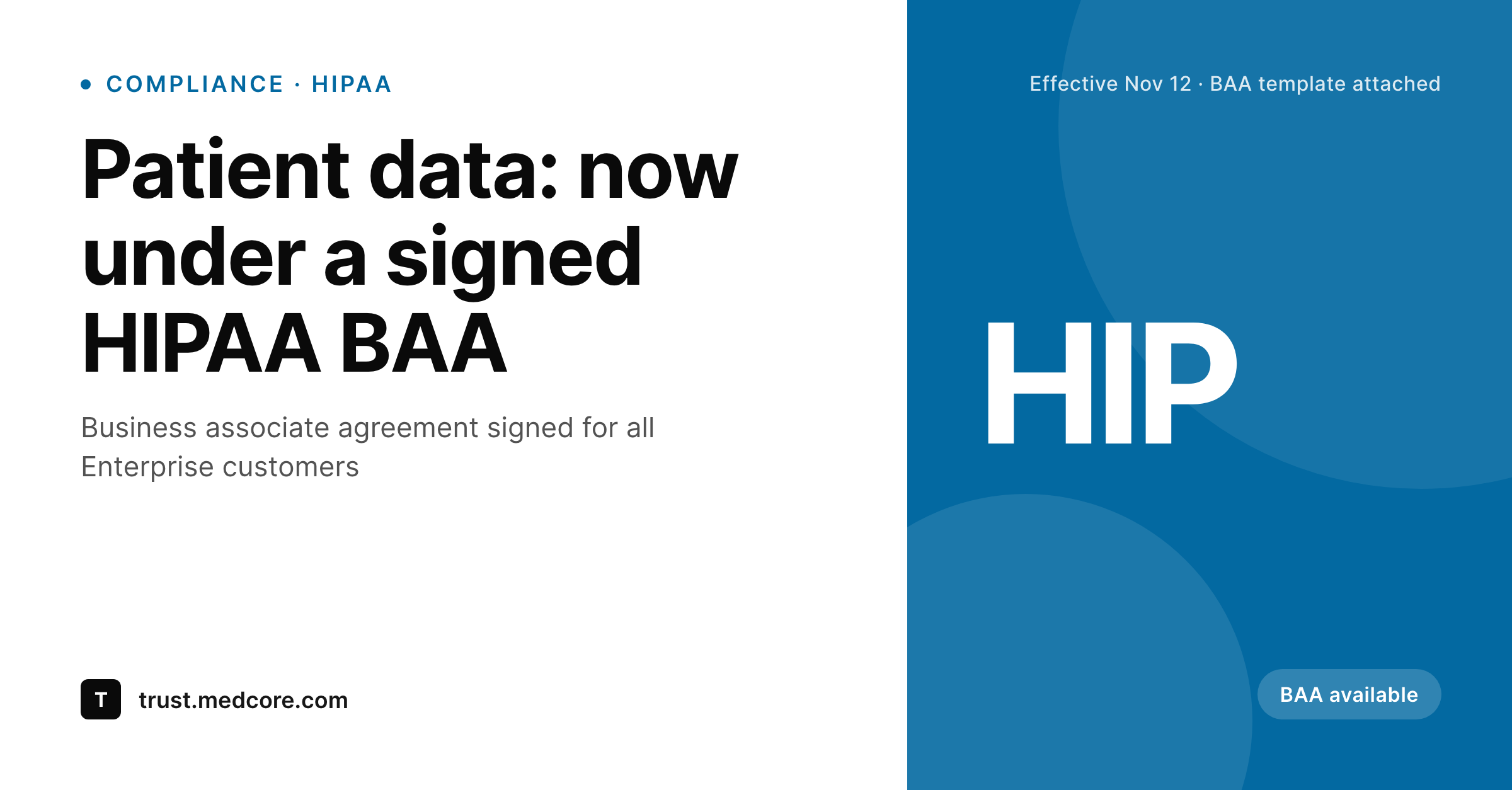 SleekPixel example output for HIPAA compliance card