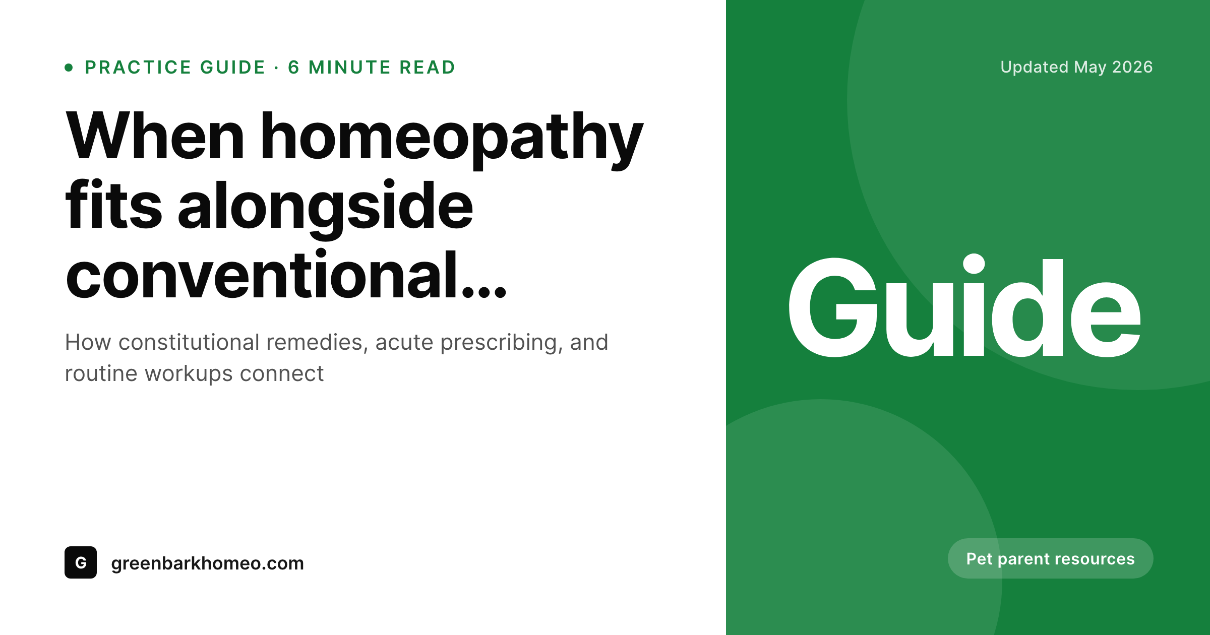 SleekPixel example output for homeopathic vet
