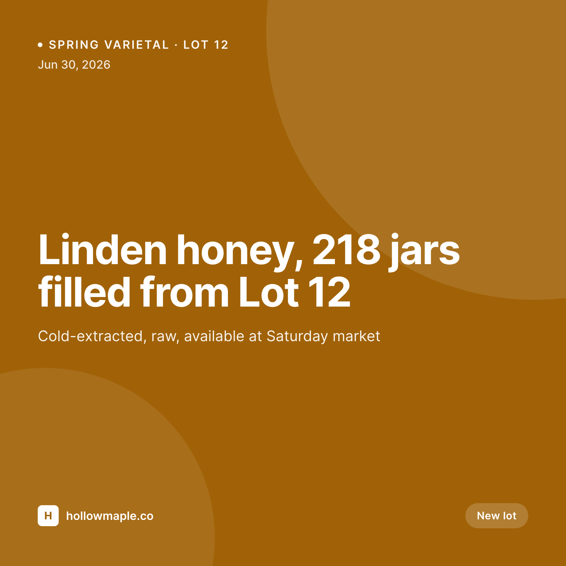 SleekPixel example output for honey producers