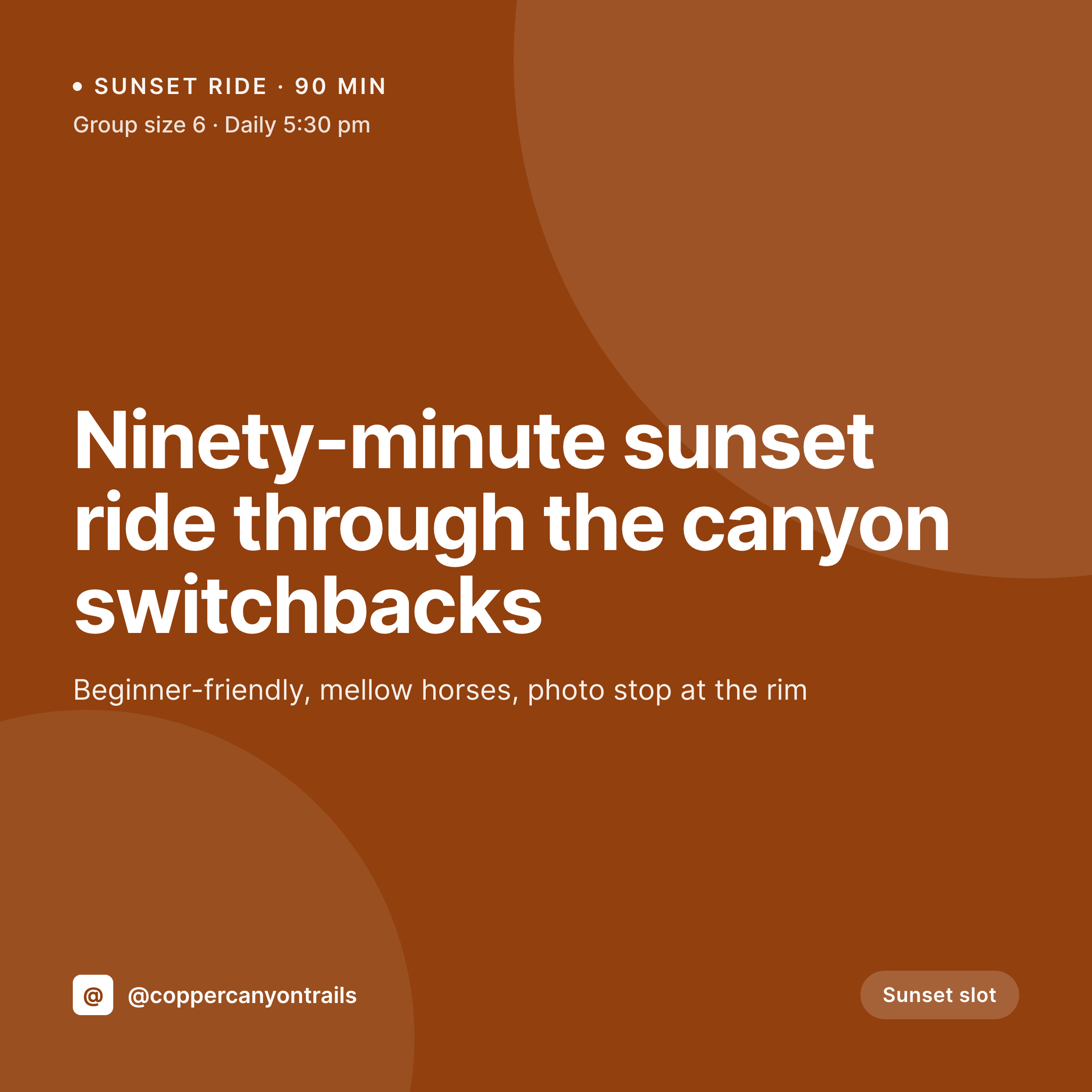 SleekPixel example output for horseback trail ride