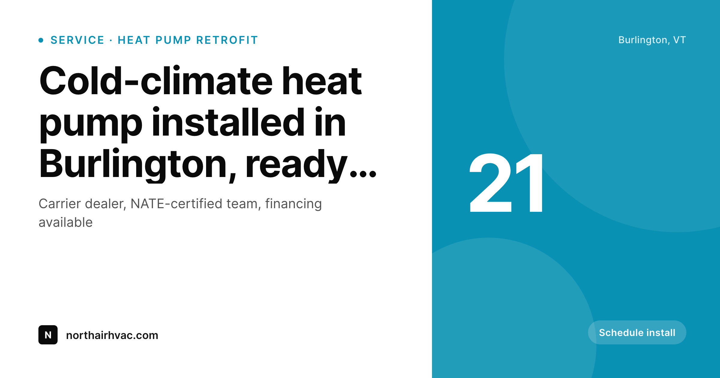 SleekPixel example output for HVAC company