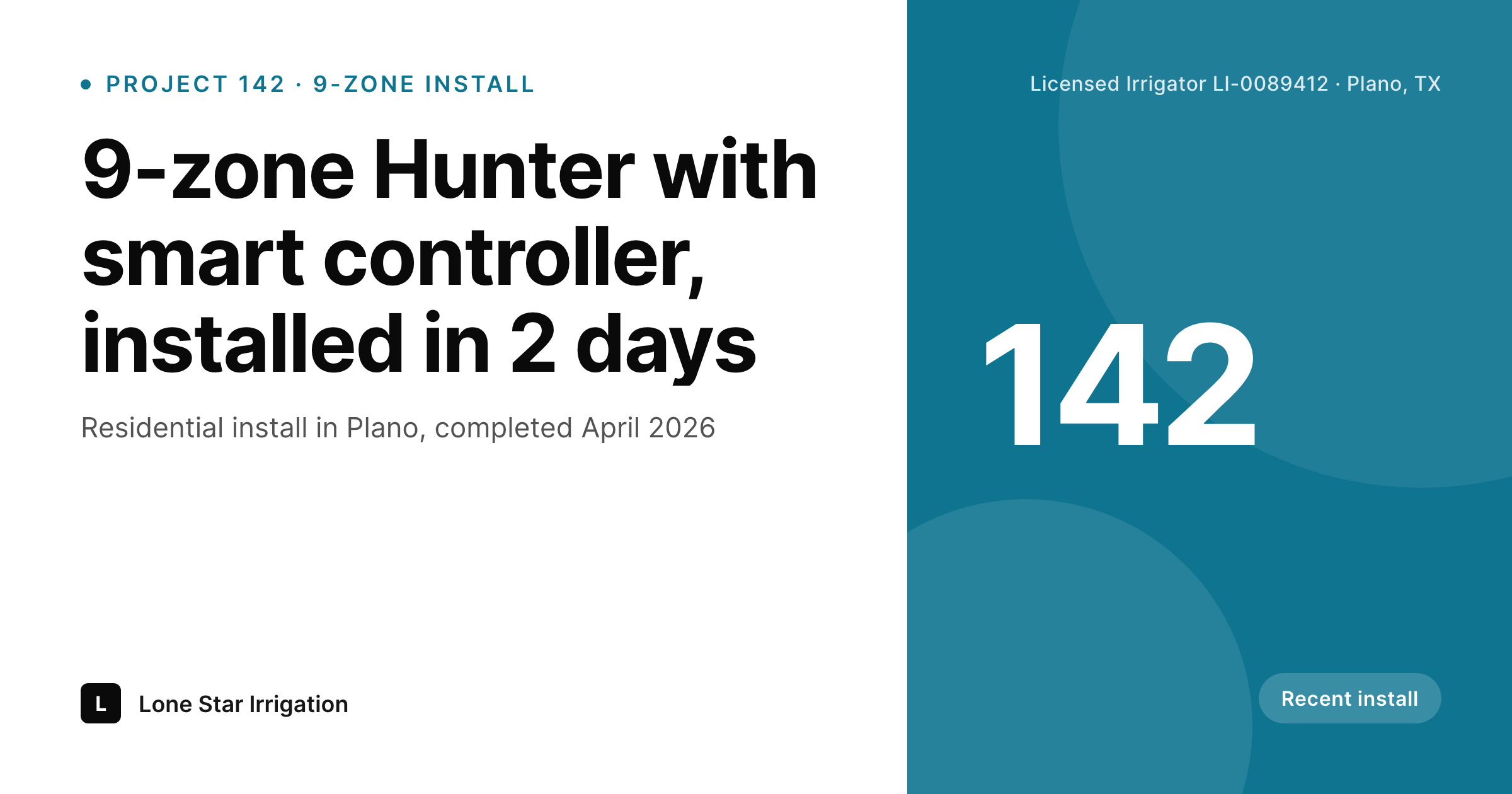 SleekPixel example output for irrigation installer