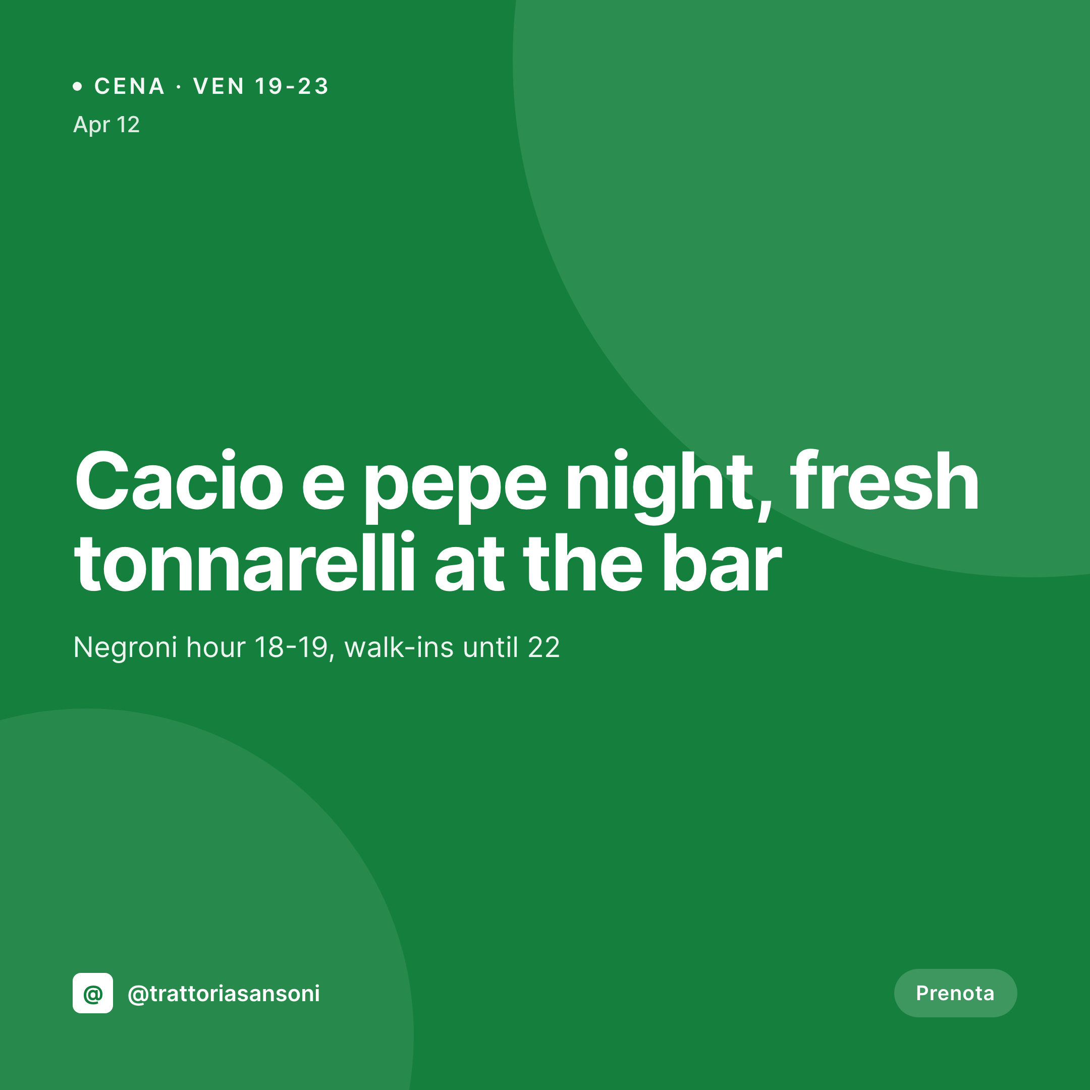 SleekPixel example output for Italian restaurant