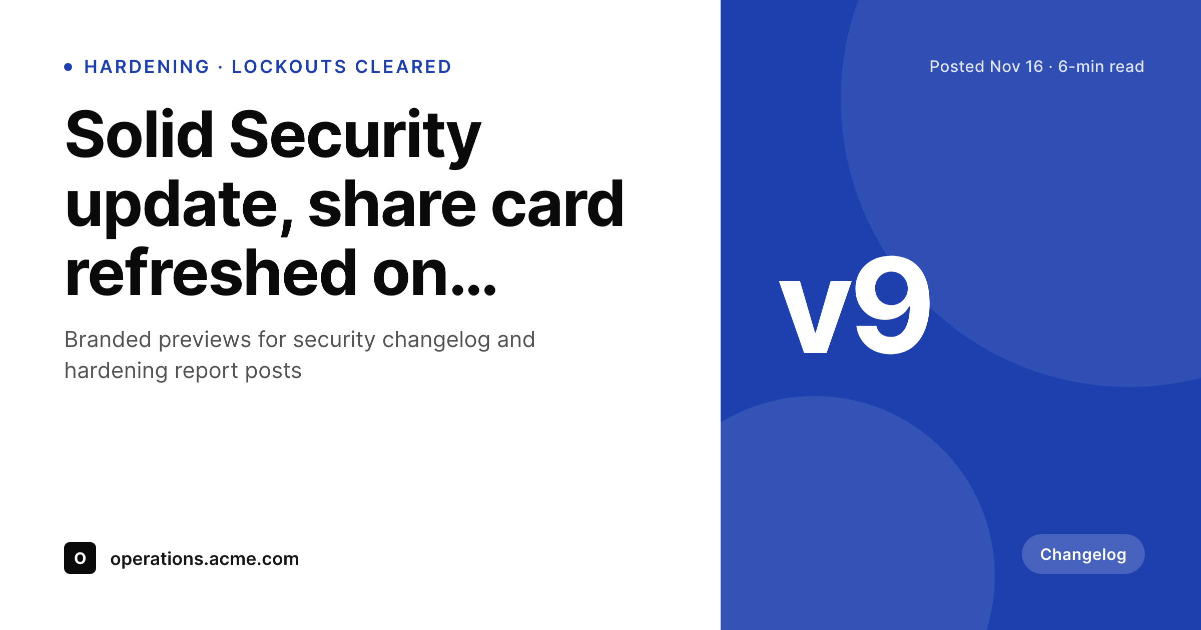 SleekPixel example output for Solid Security
