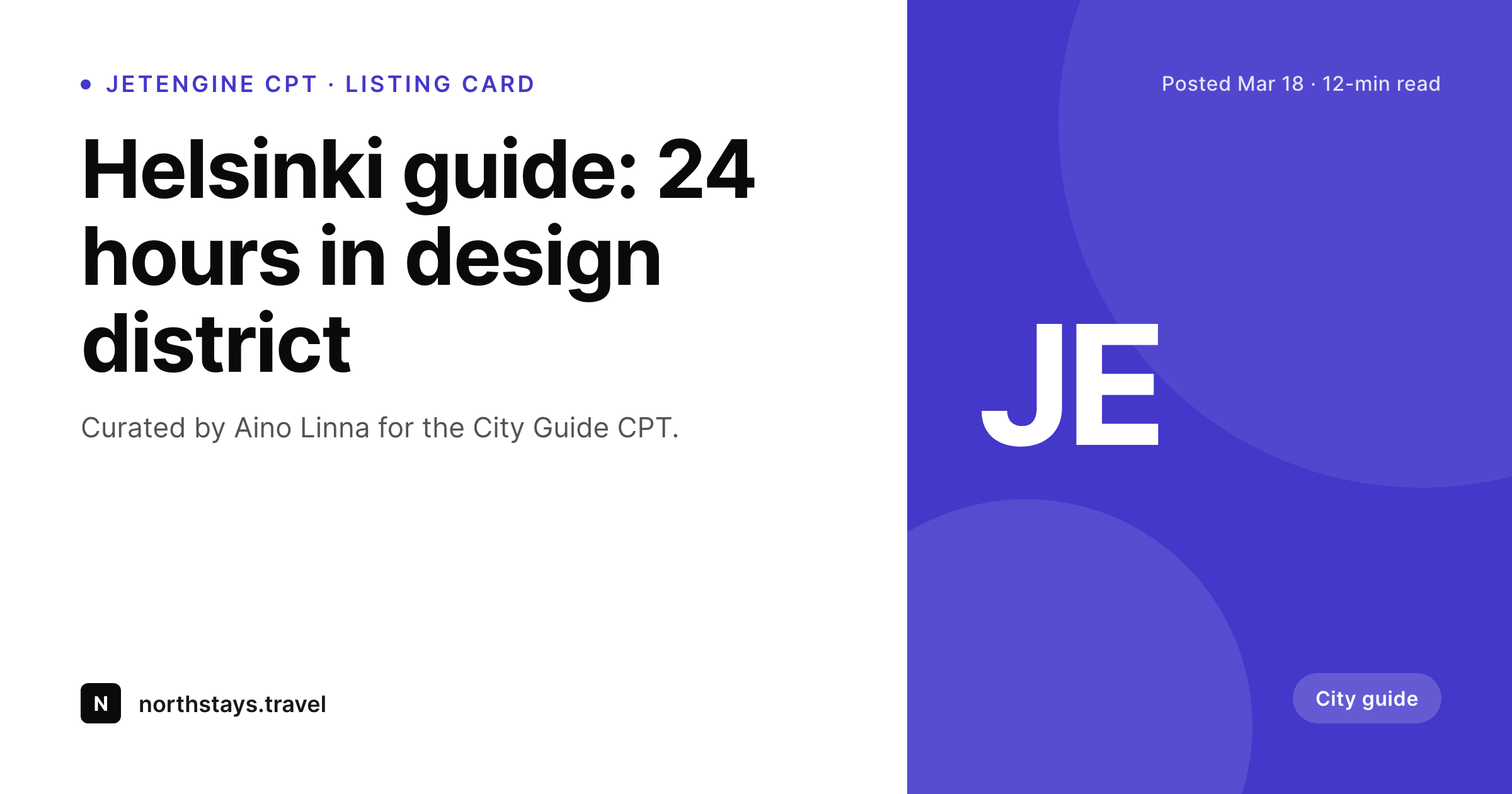 SleekPixel example output for JetEngine