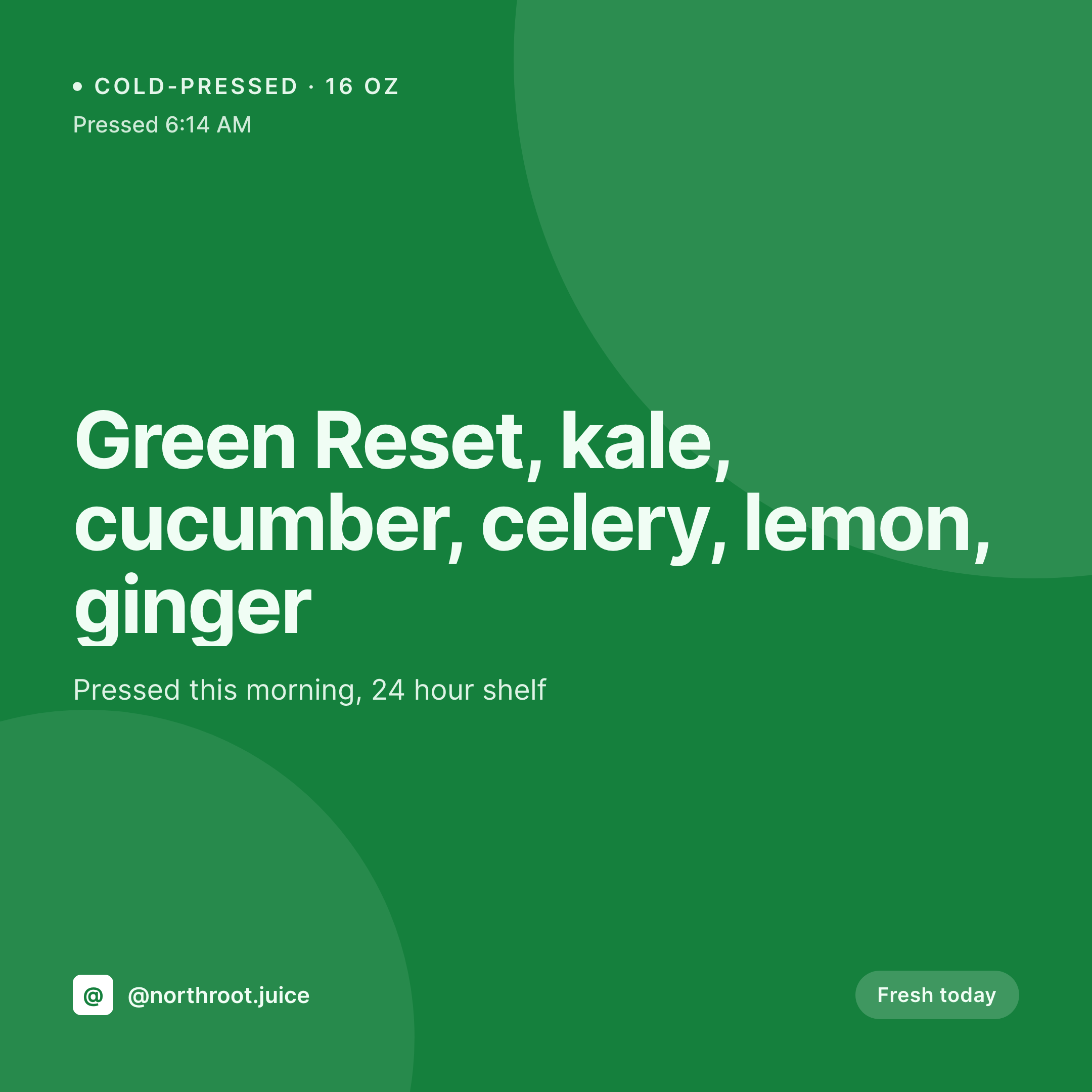 SleekPixel example output for juice bar