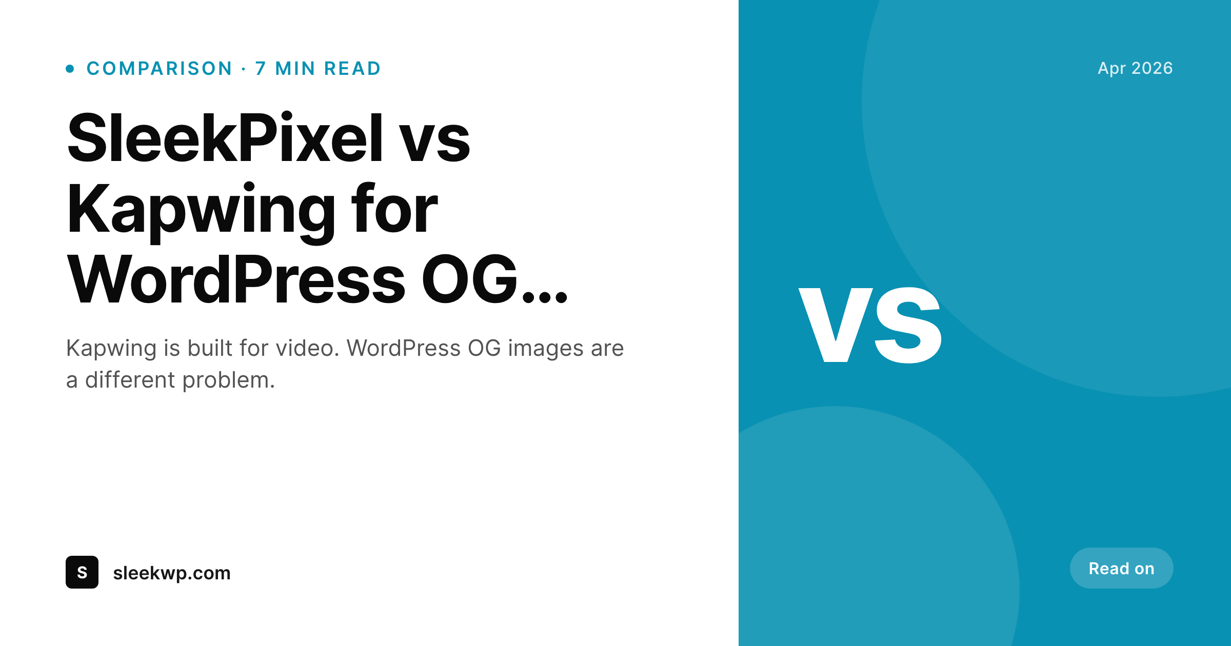 SleekPixel example output for Kapwing alternative for WordPress