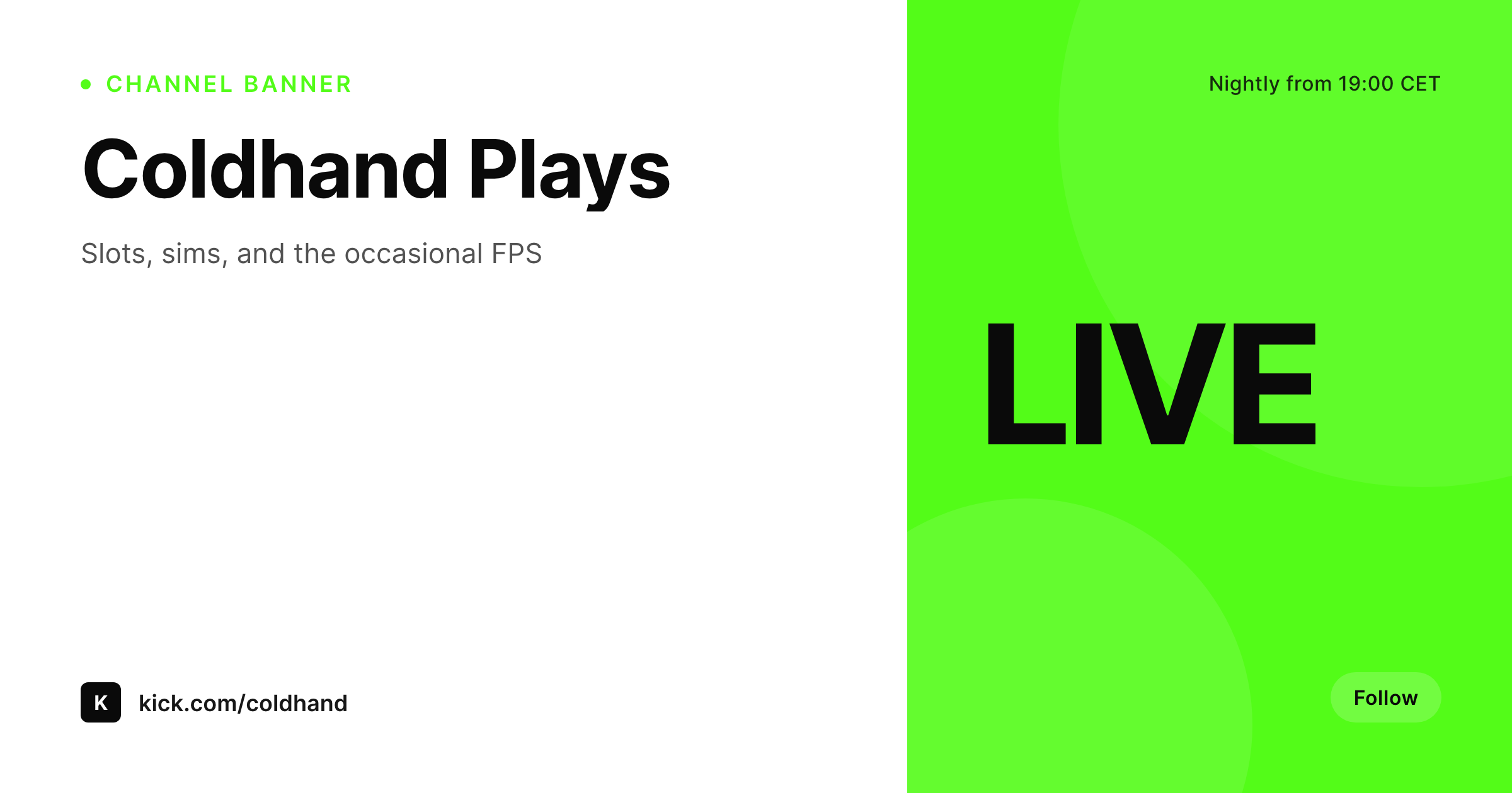 SleekPixel example output for Kick channel banners