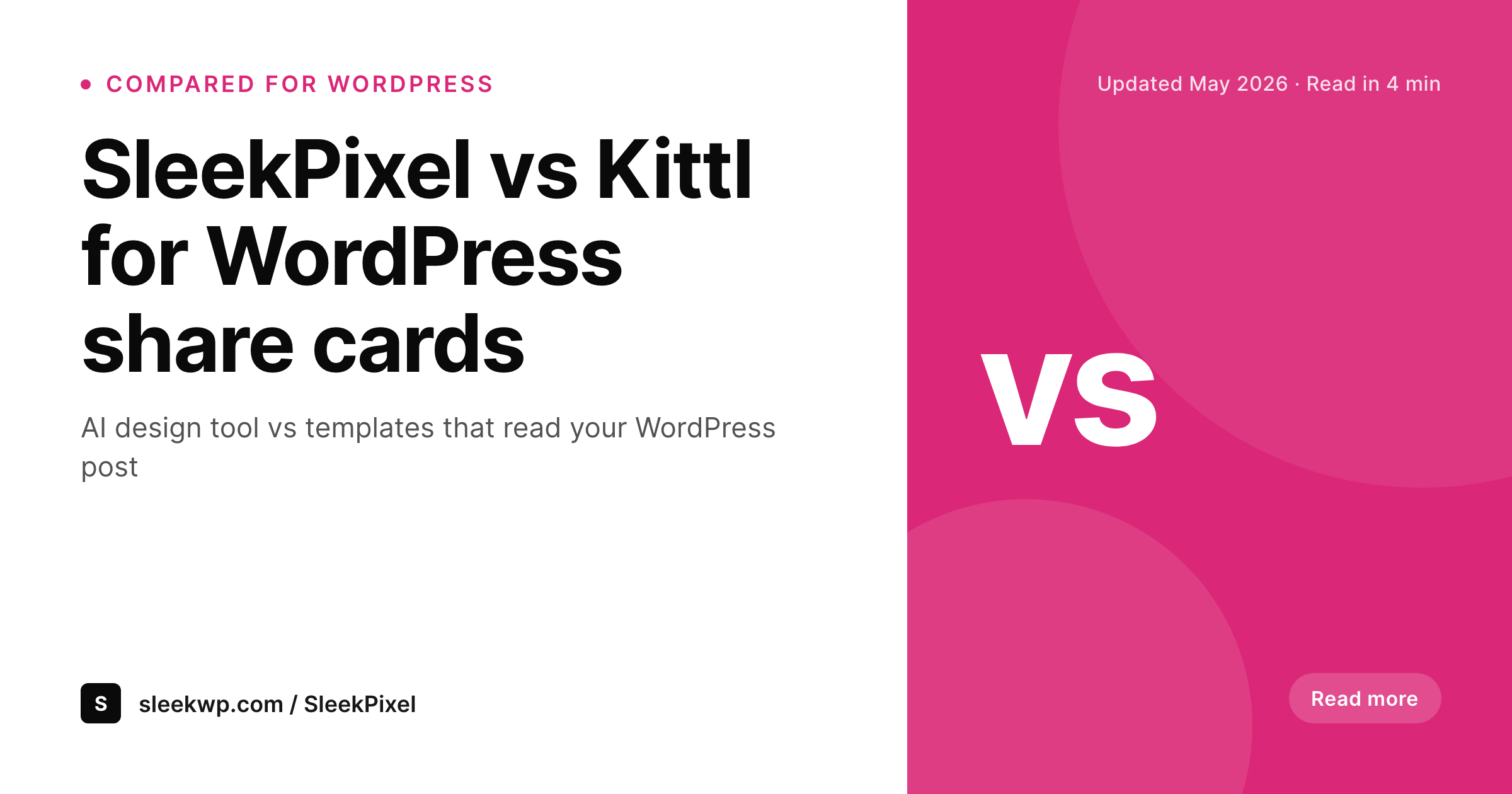 SleekPixel example output for Kittl alternative for WordPress