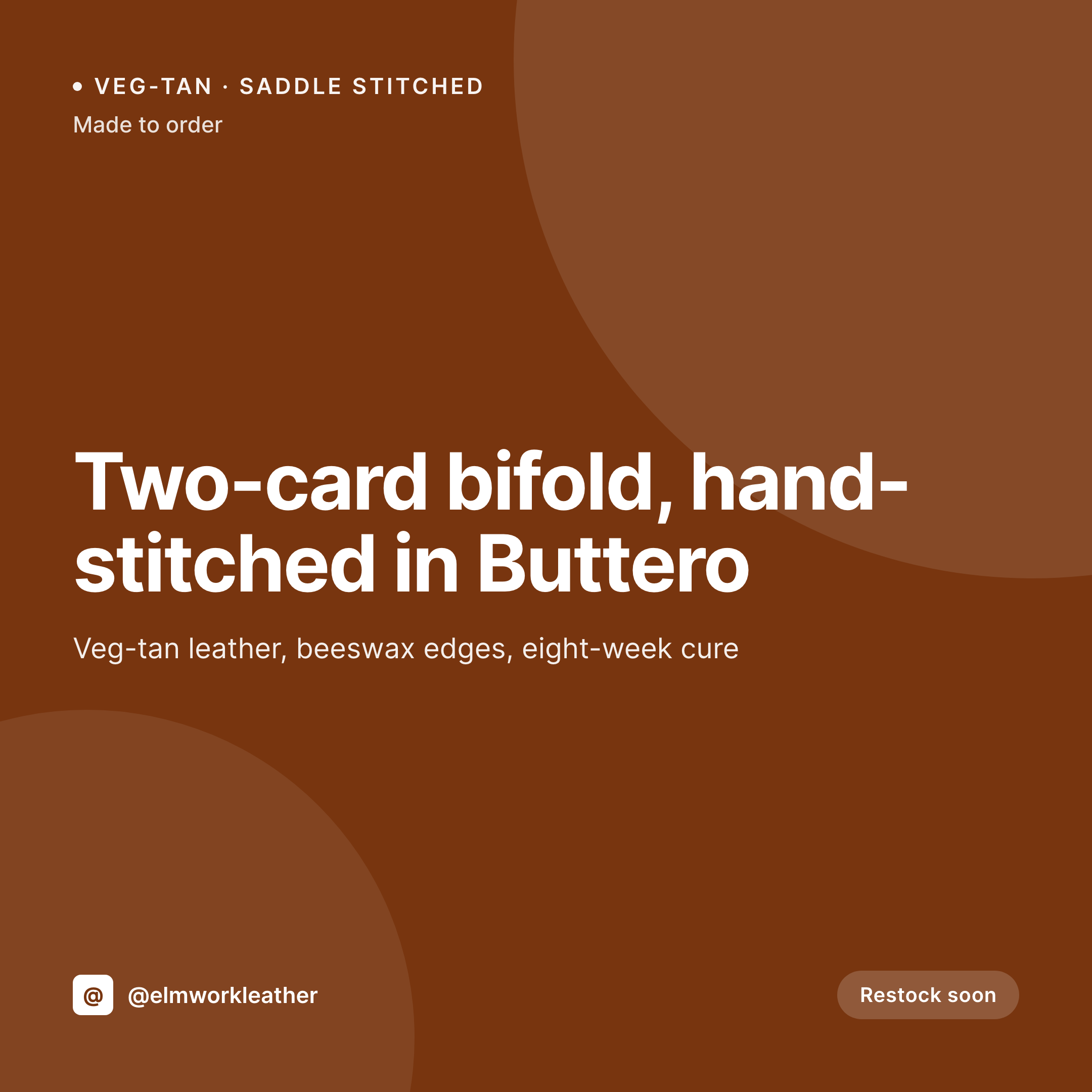 SleekPixel example output for leather goods makers
