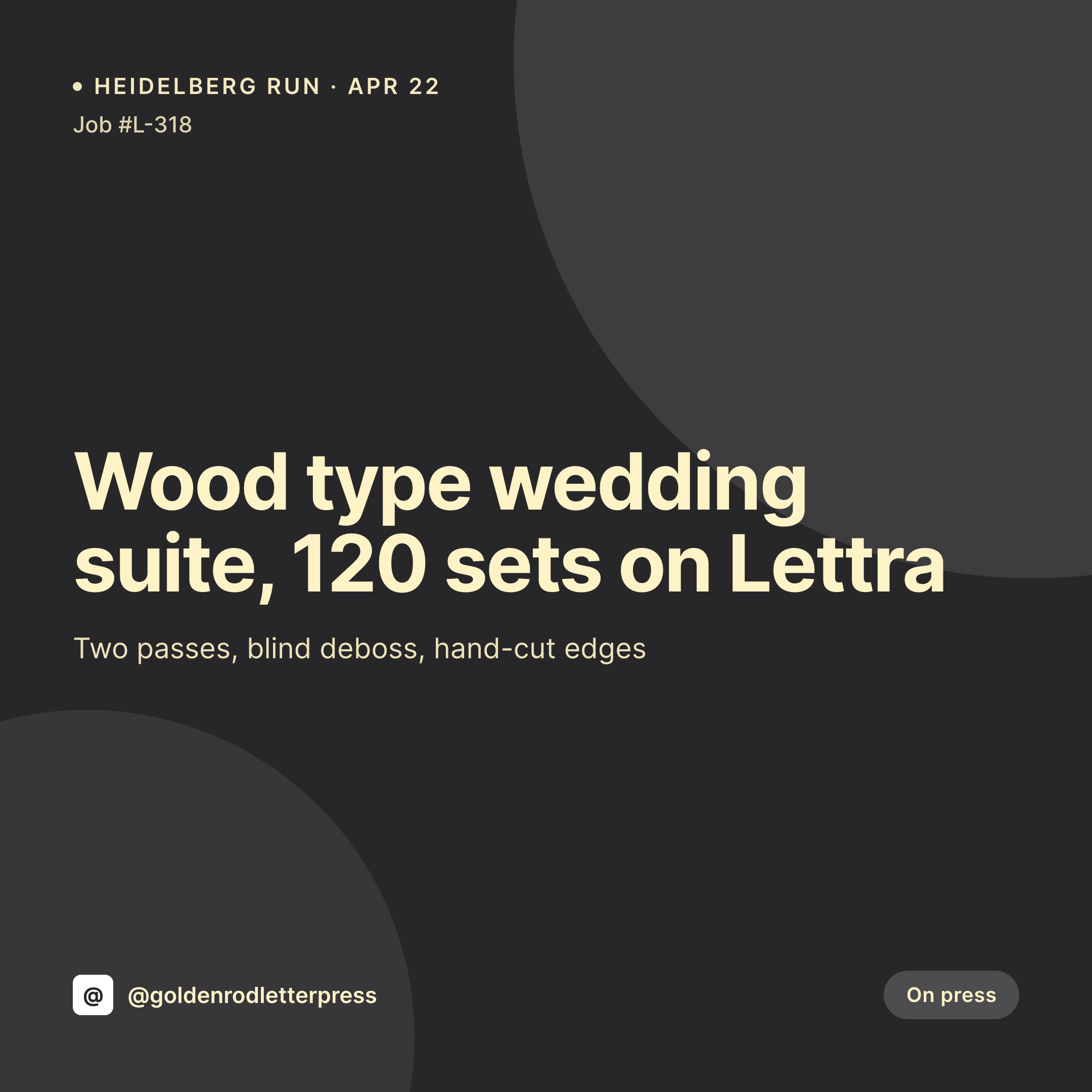 SleekPixel example output for letterpress studio