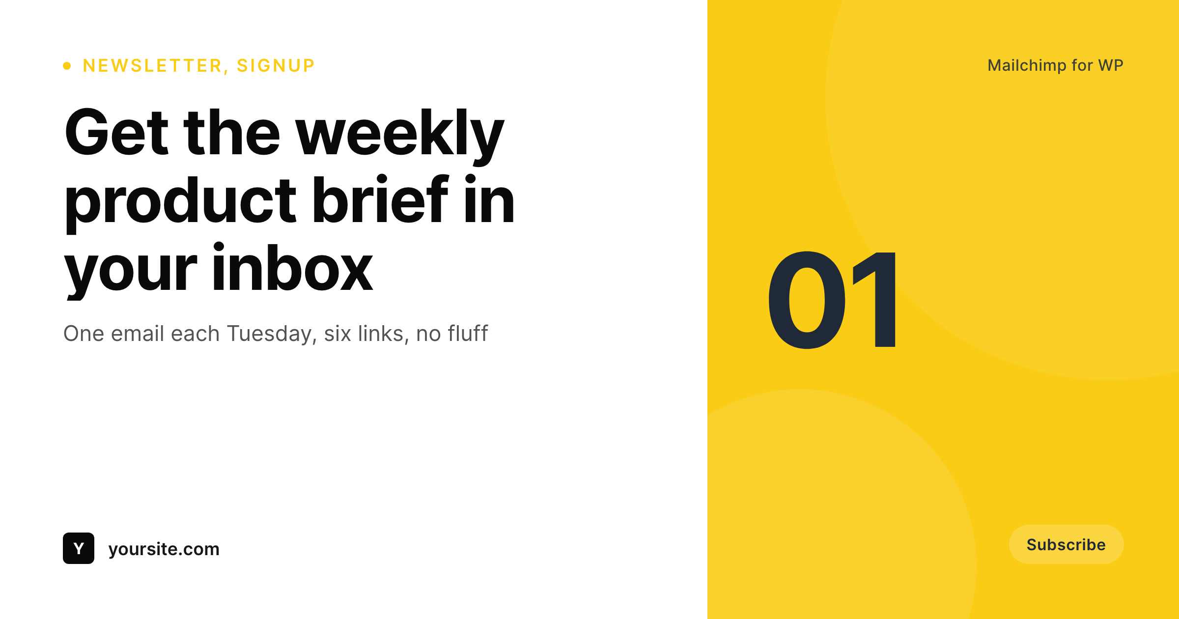 SleekPixel example output for Mailchimp for WordPress