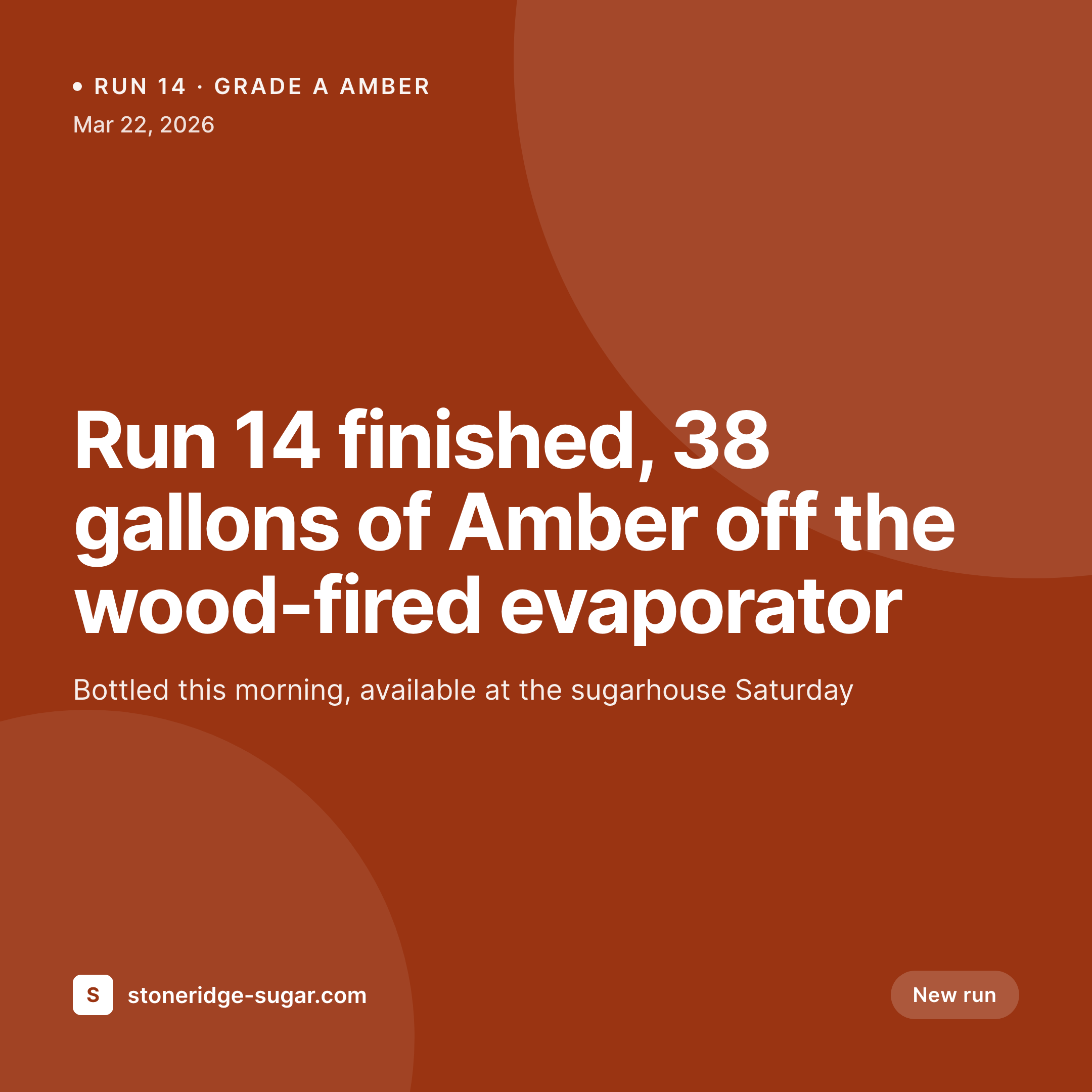 SleekPixel example output for maple syrup producers