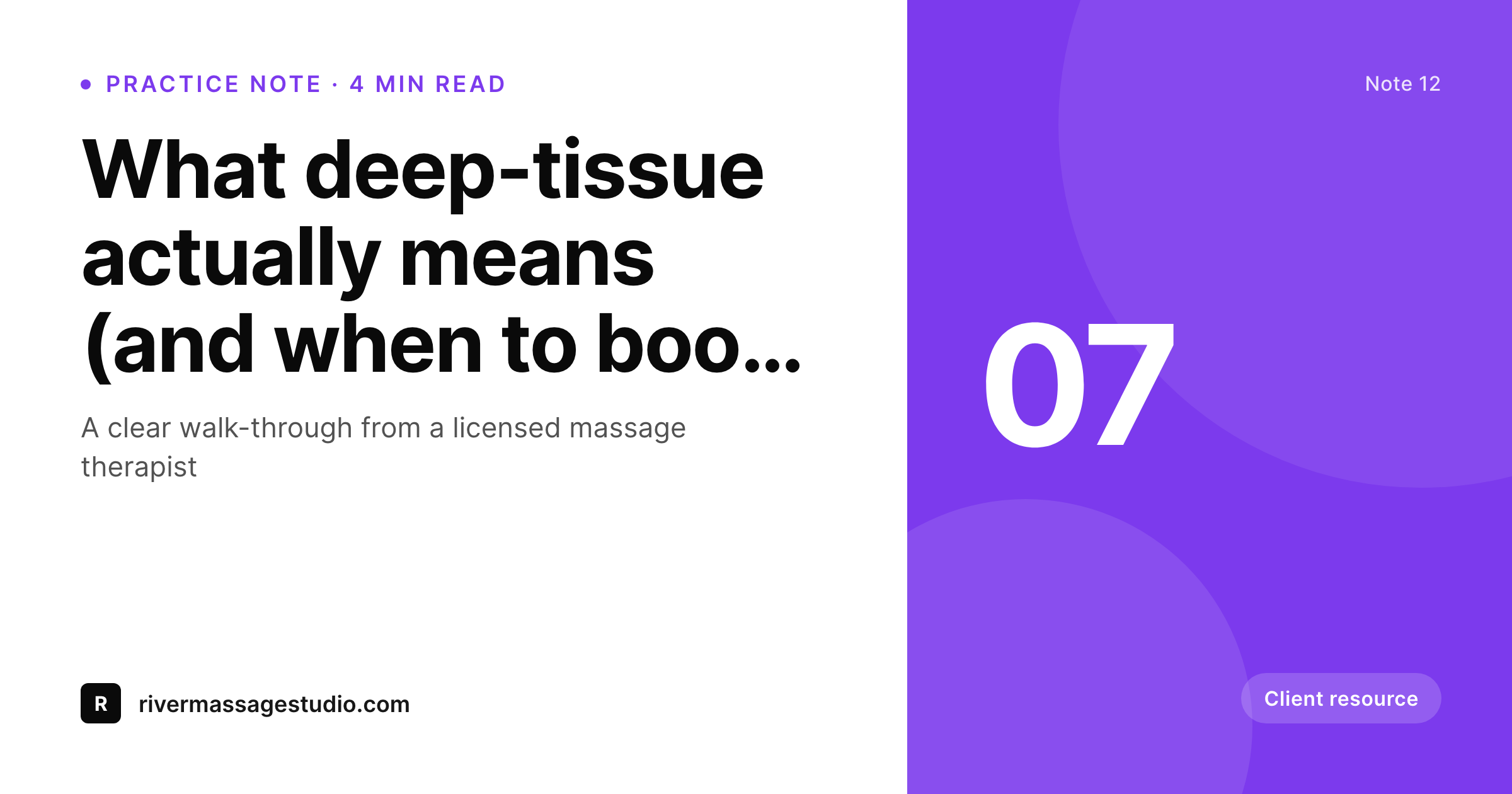 SleekPixel example output for massage therapists
