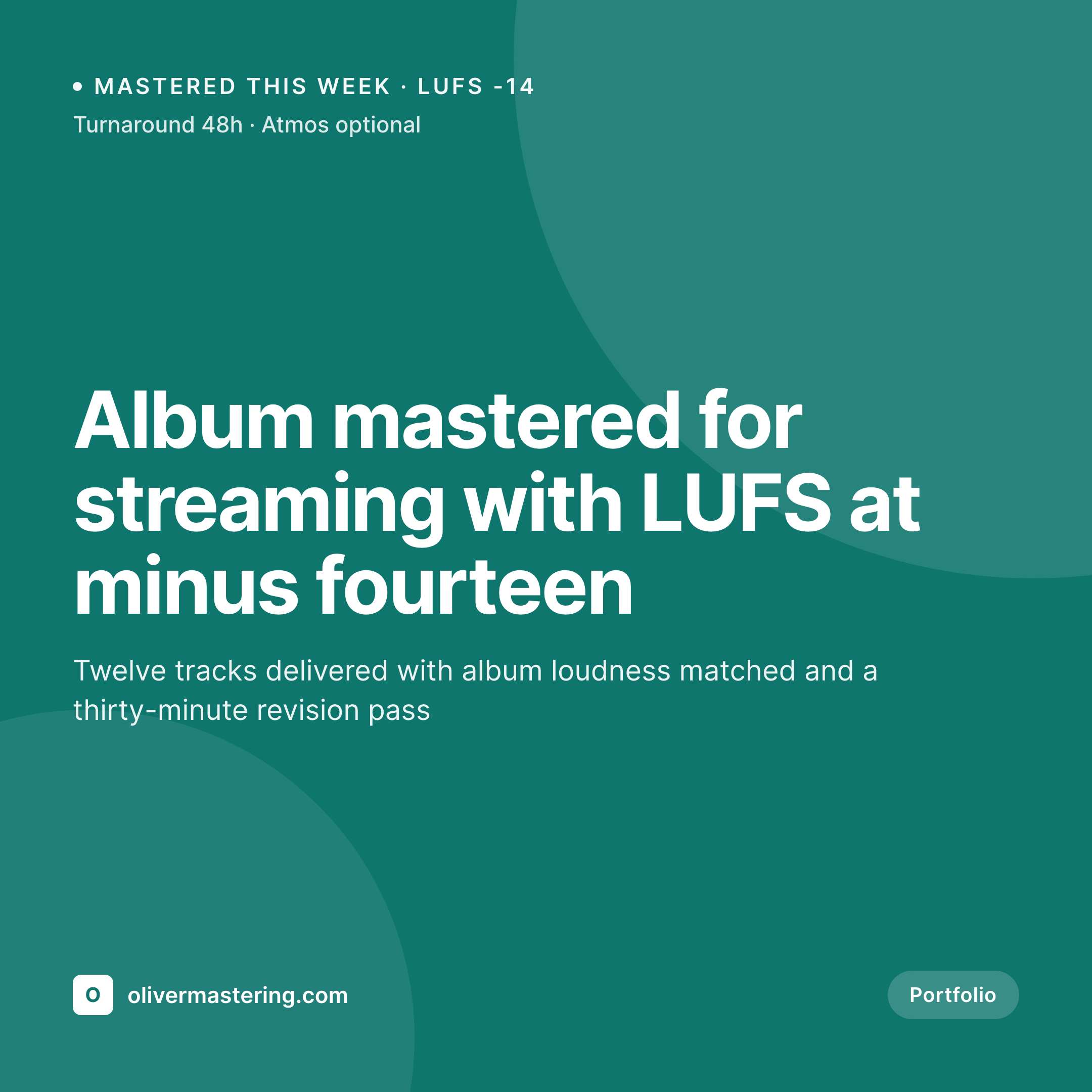 SleekPixel example output for mastering engineer