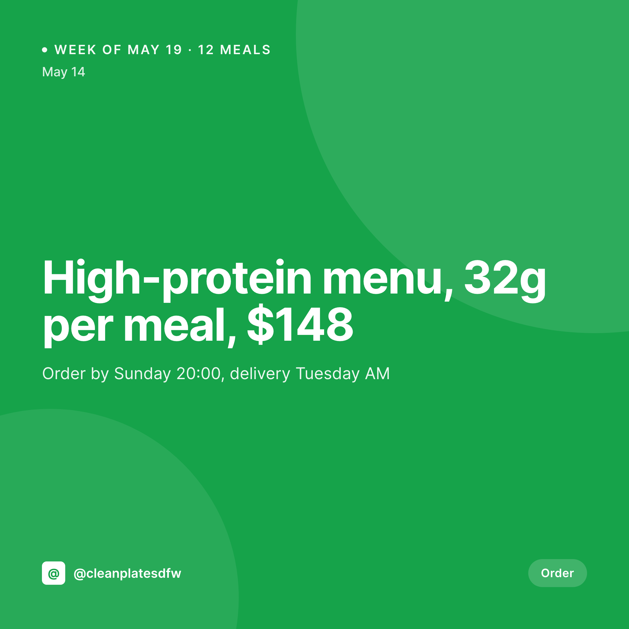 SleekPixel example output for meal prep service