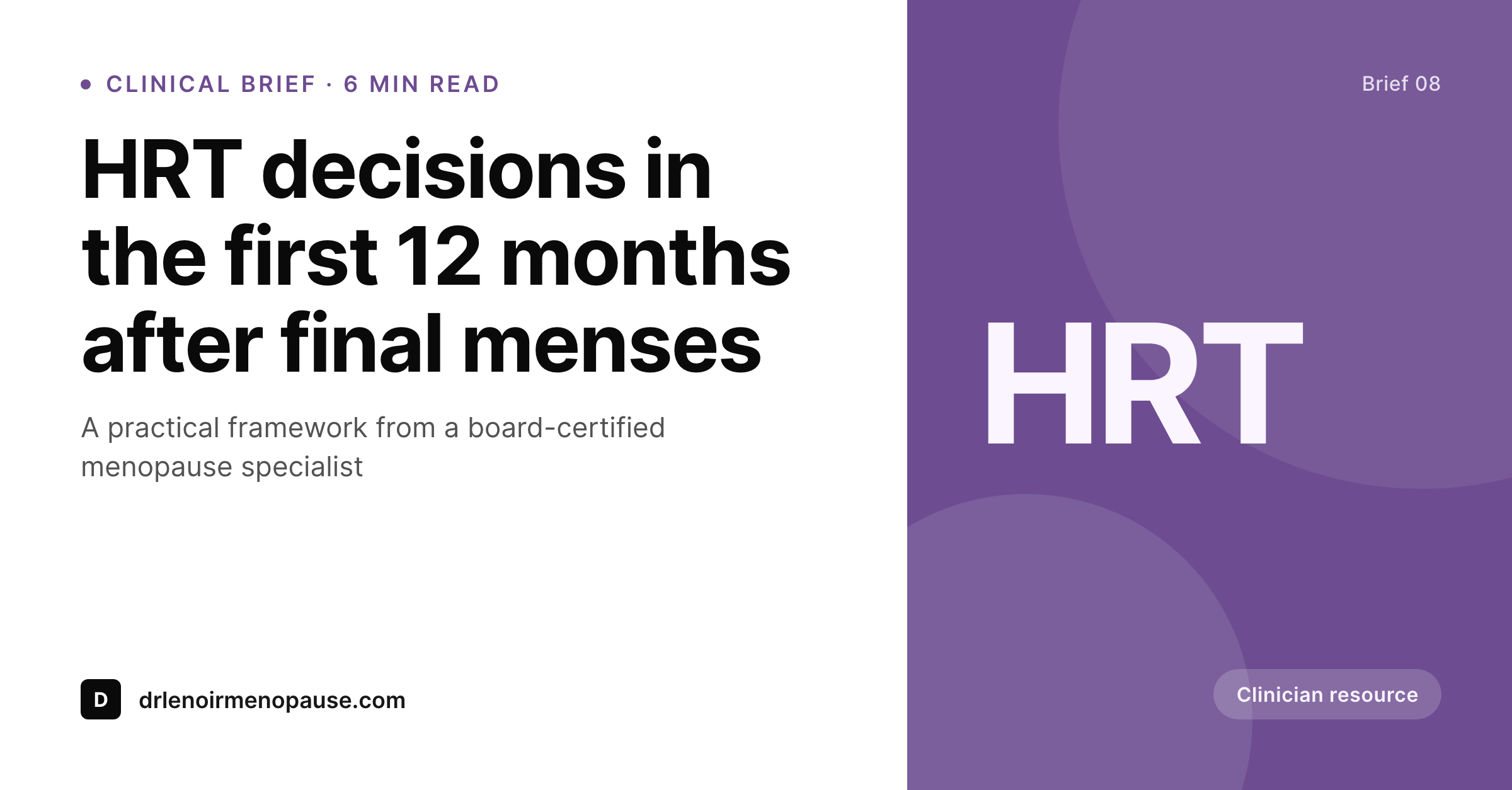 SleekPixel example output for menopause clinics