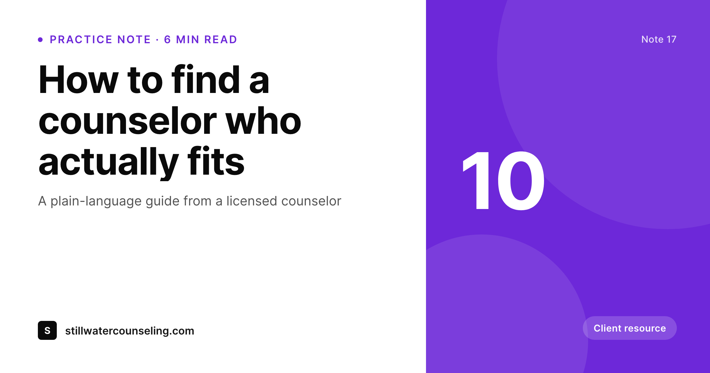 SleekPixel example output for mental health counselors