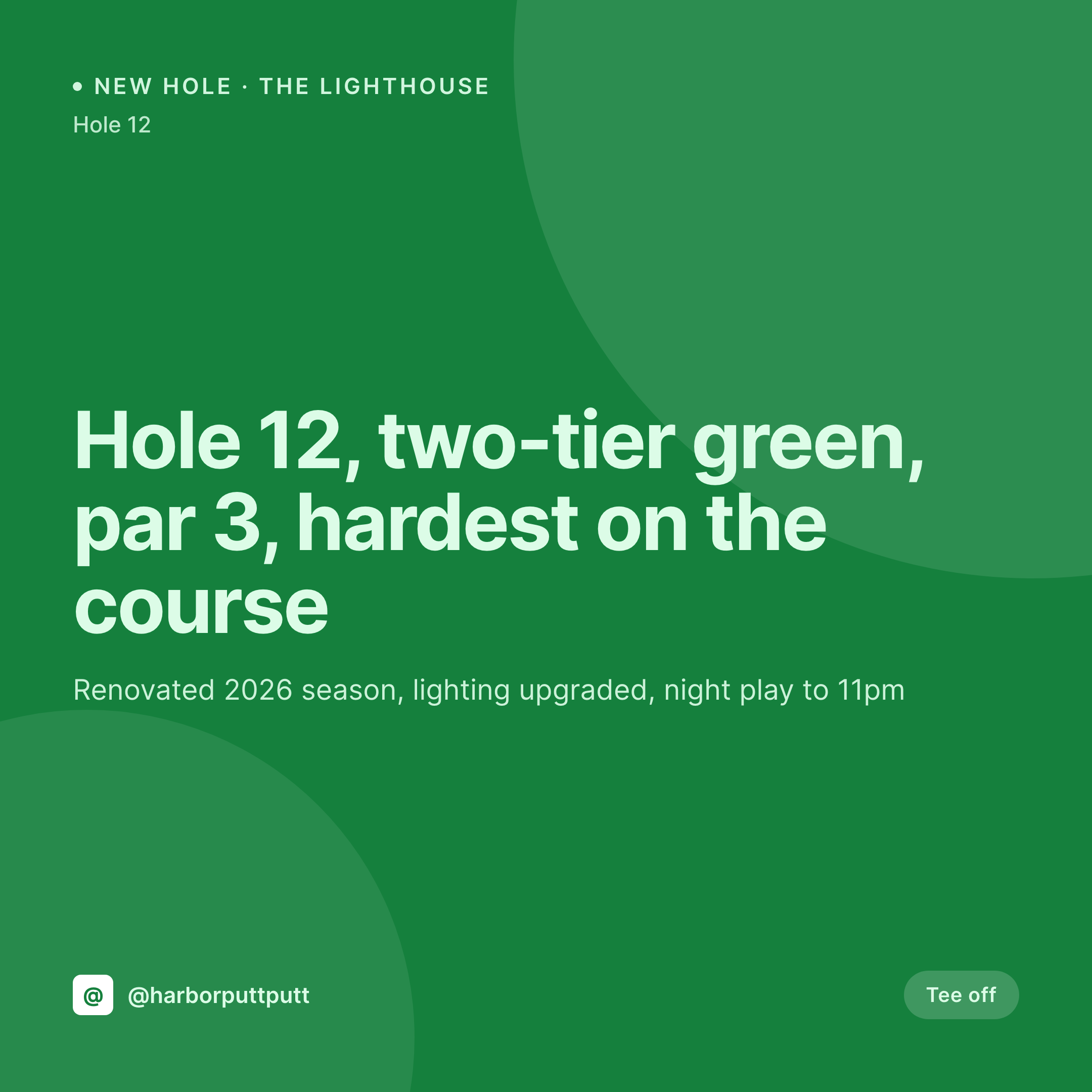 SleekPixel example output for mini-golf course
